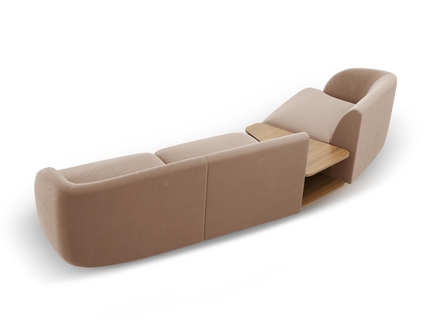 Modularna kotna sedežna garnitura Tivlomi 118 (Bluvel 40)