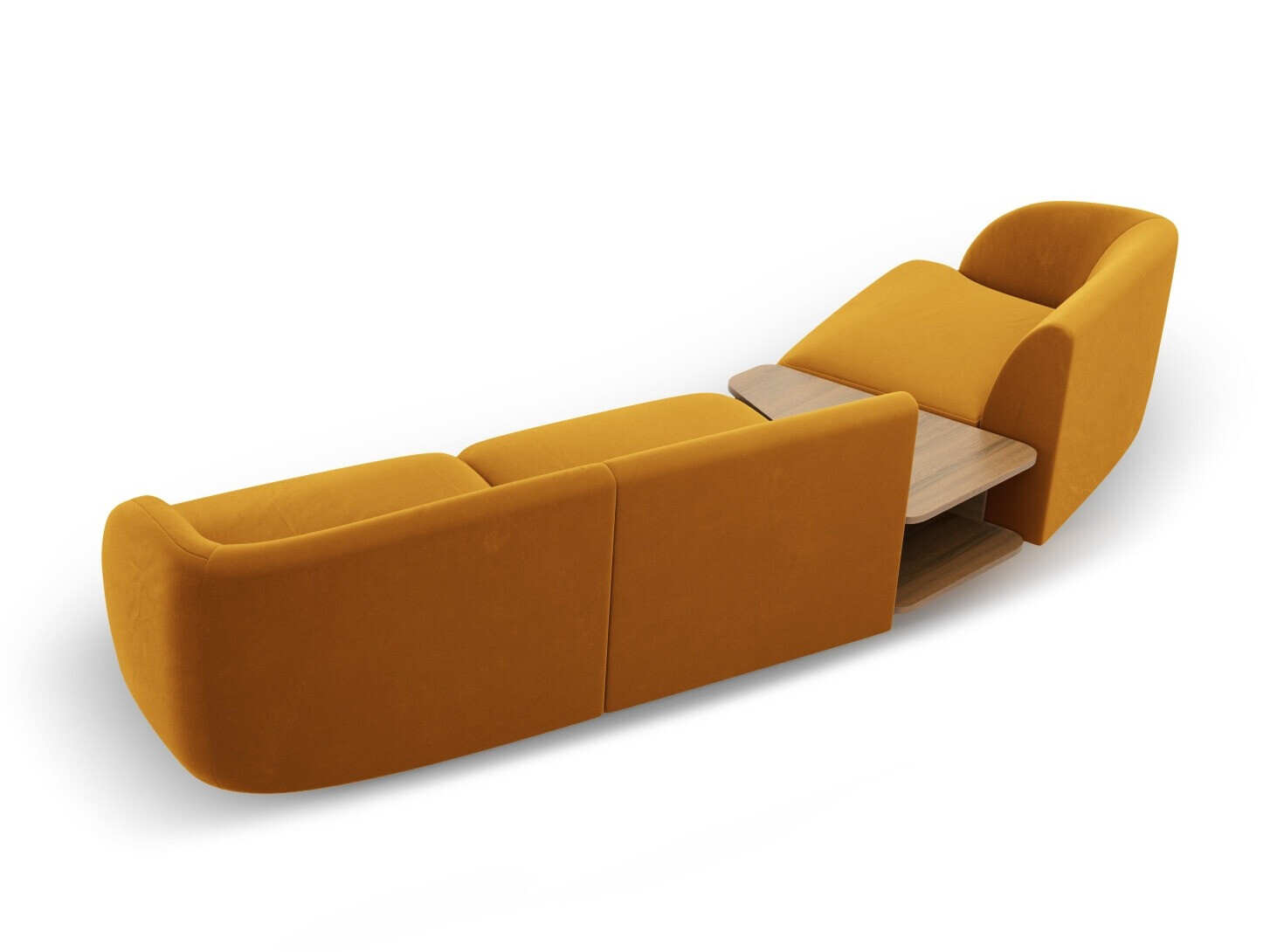 Modularna kotna sedežna garnitura Tivlomi 118 (Bluvel 68)