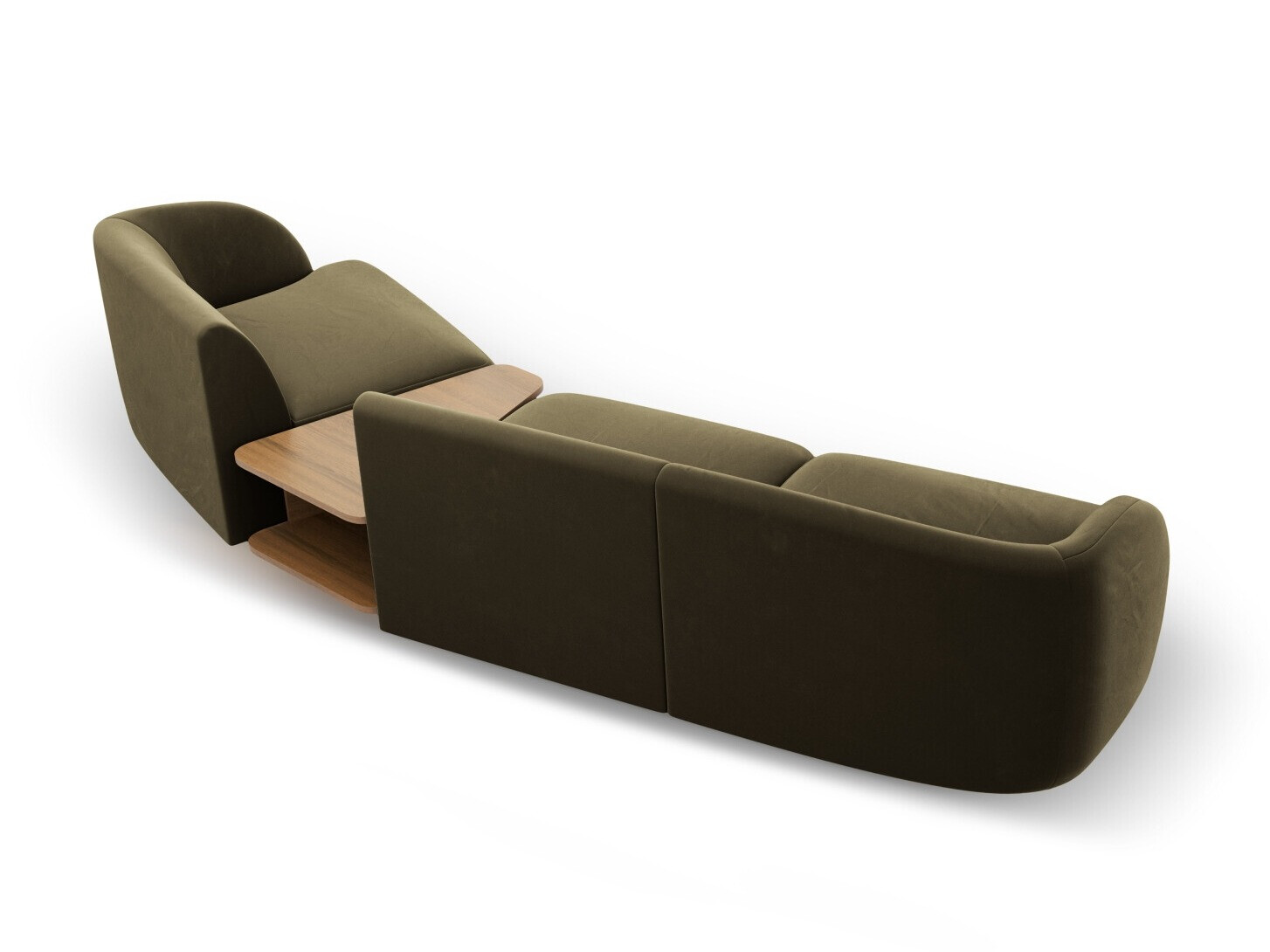 Modularna kotna sedežna garnitura Tivlomi 118 (Bluvel 77)