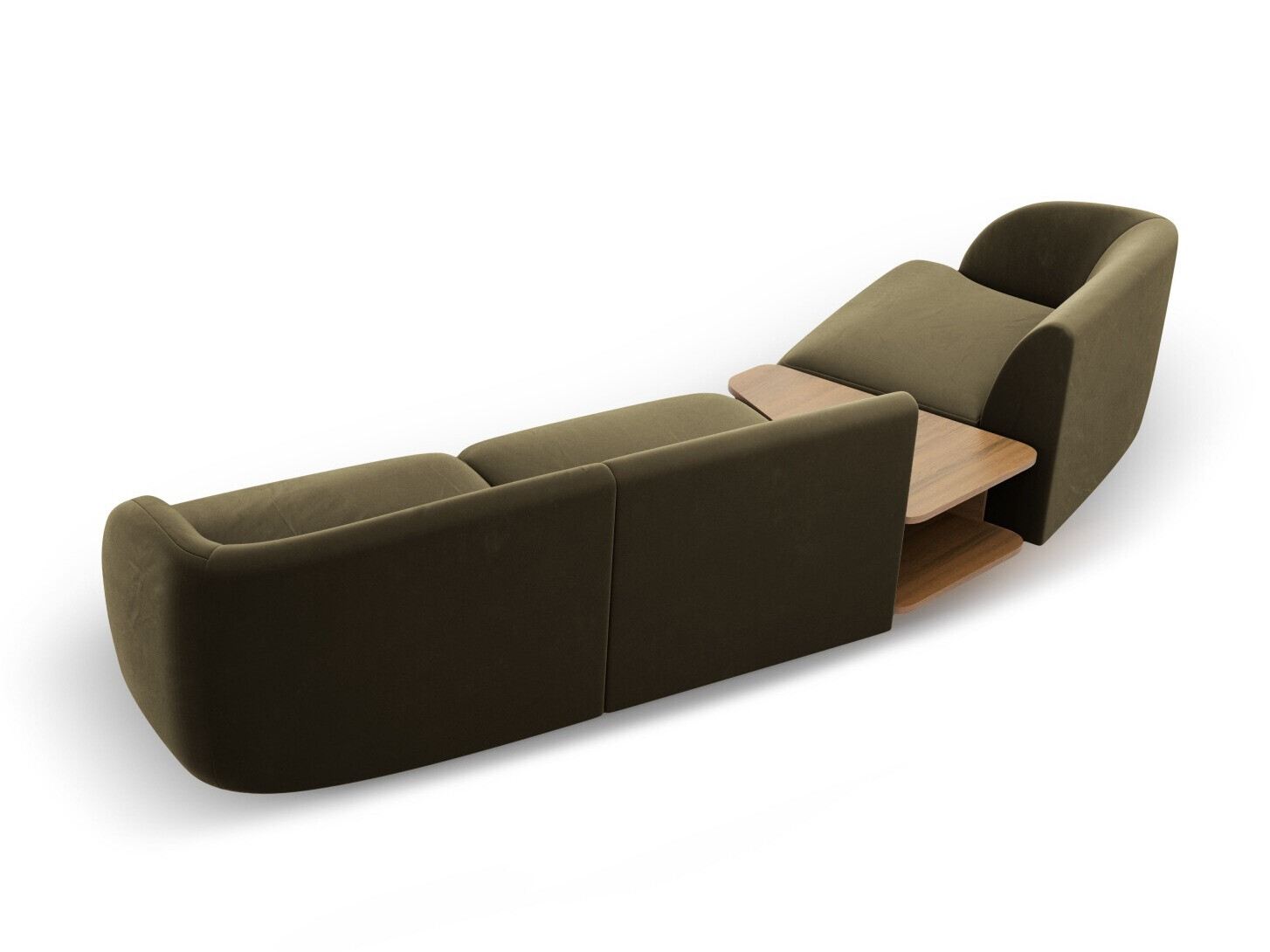 Modularna kotna sedežna garnitura Tivlomi 118 (Bluvel 77)