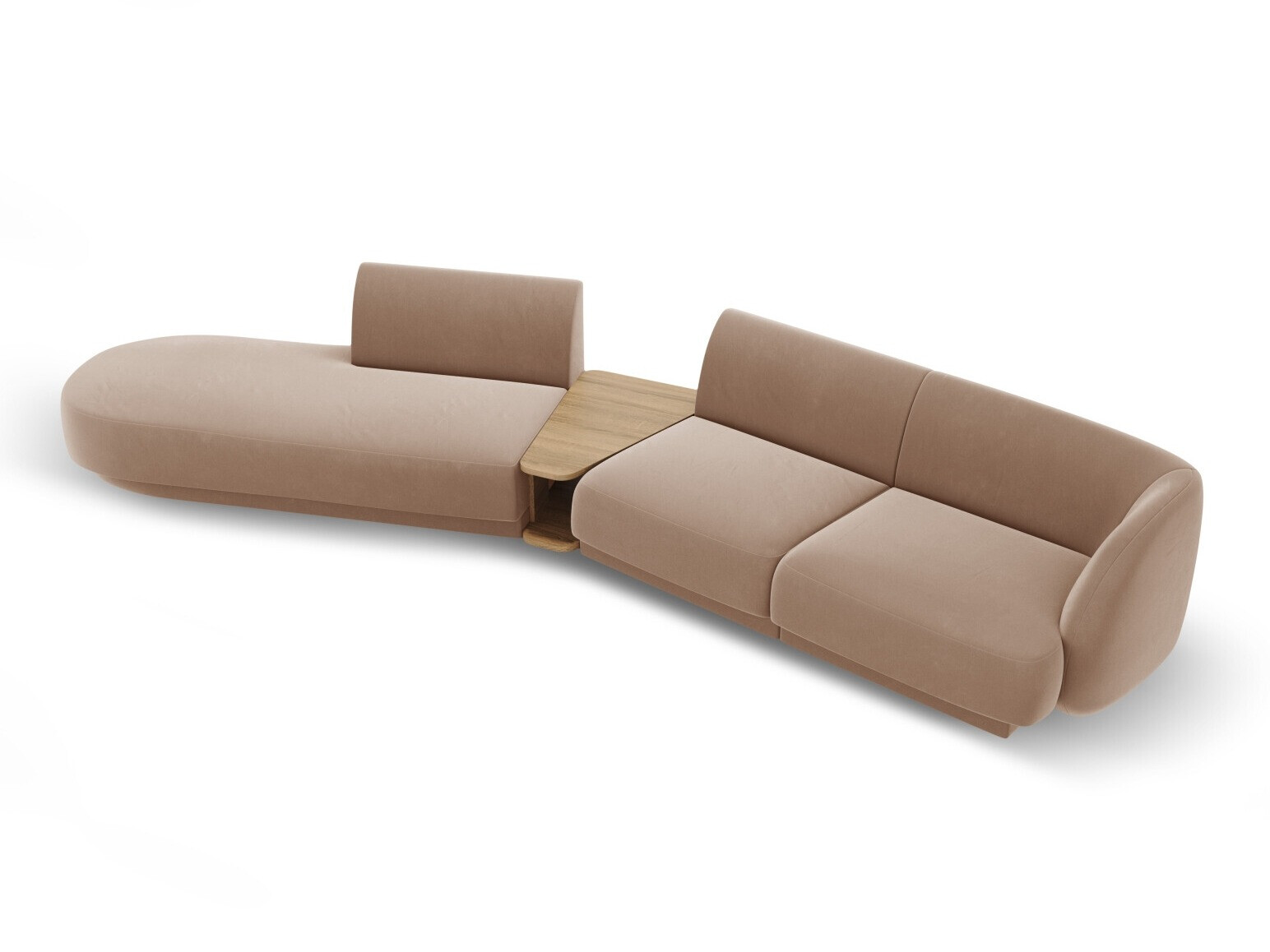 Modularna kotna sedežna garnitura Tivlomi 119 (Bluvel 40)