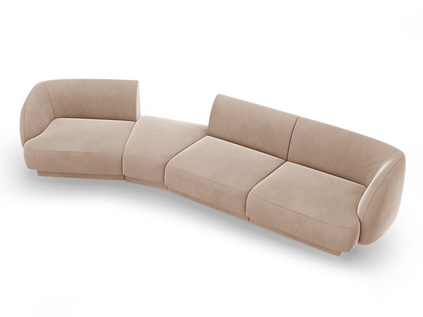 Modularna kotna sedežna garnitura Tivlomi 122 (Bluvel 40)