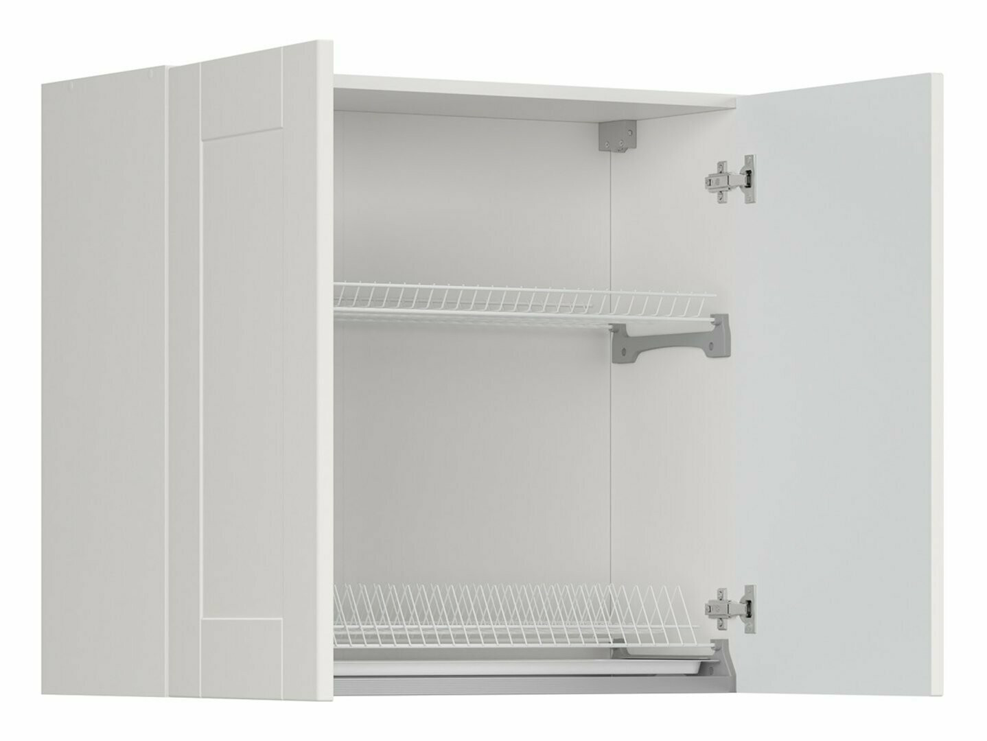 Modularna stenska omarica s stojalom za posodo Eva White 156