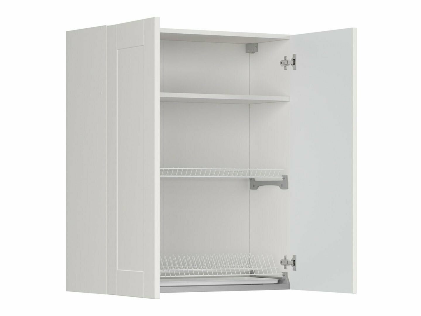 Modularna stenska omarica s stojalom za posodo Eva White 157