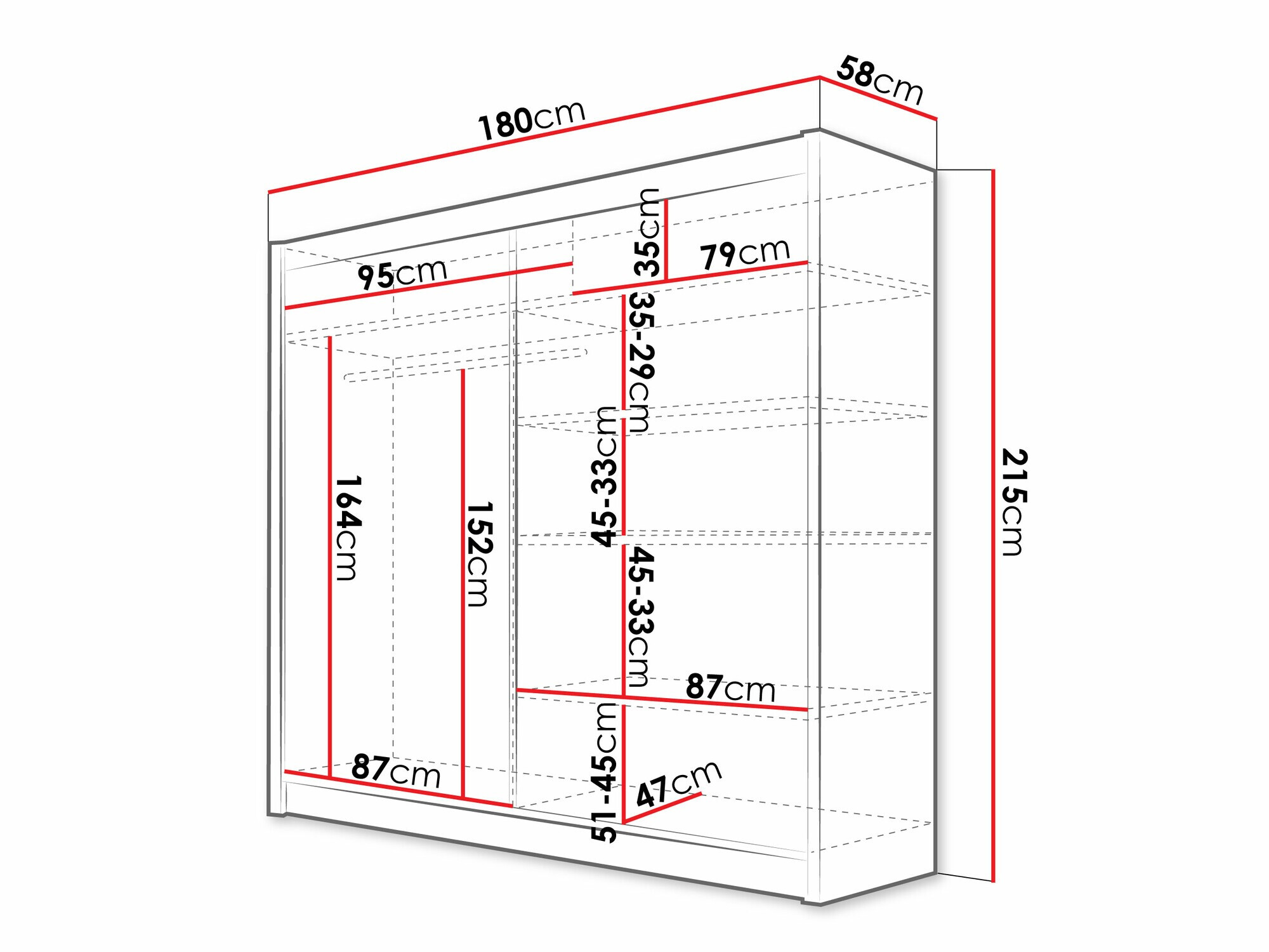 Garderobna omara Closico 153 (Kašmir)