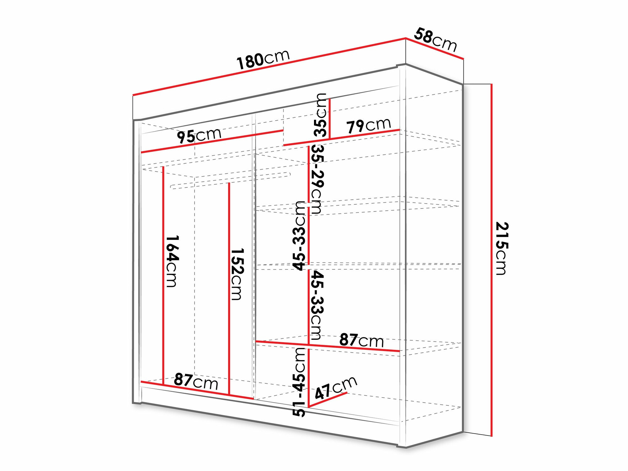 Garderobna omara Closico Cavaris V (Bela)