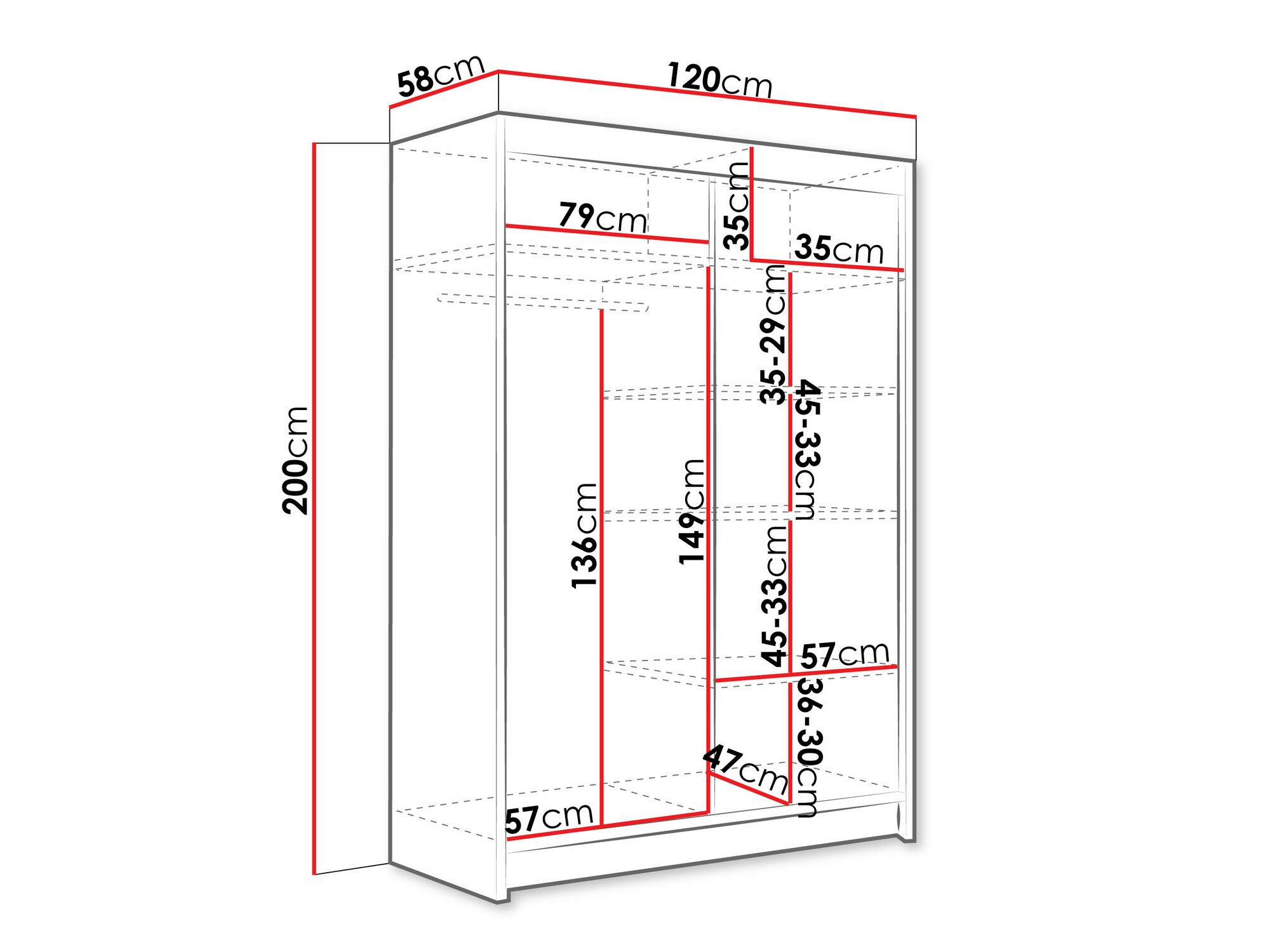 Garderobna omara Closico Pacron I (Črna)