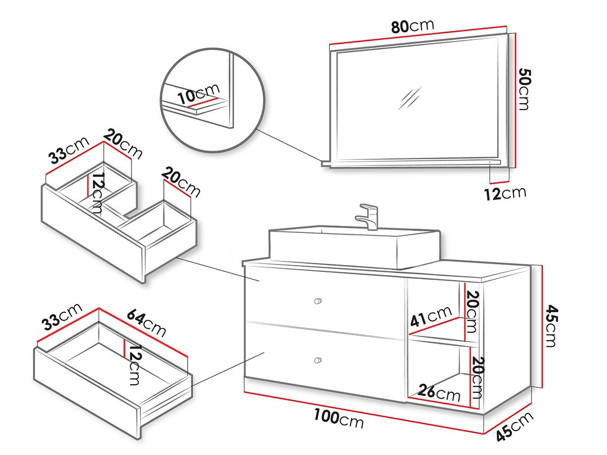 Kopalniški komplet Ophruvi 100 (Črna + Črni marmor)