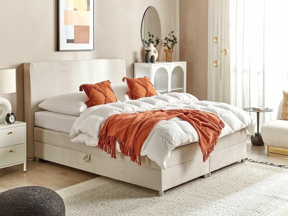 Boxspring postelja Berwyn 2324 (Bež)