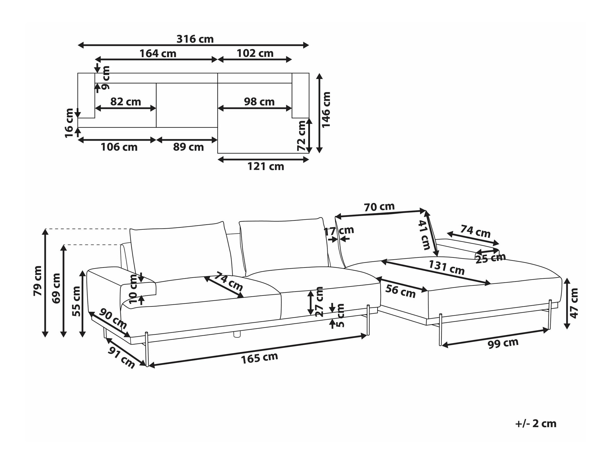 Kotna garnitura Berwyn 2525 (Bež)