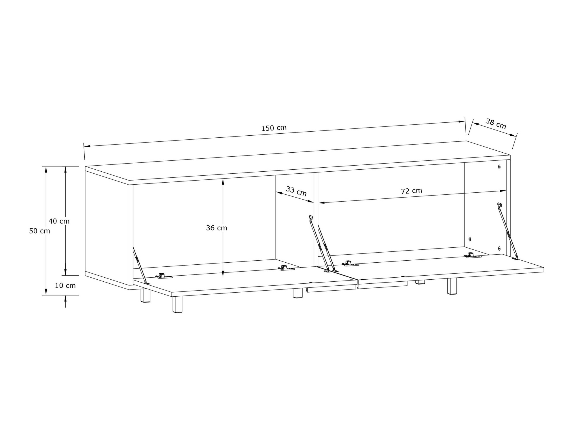 TV-omarica Denton 1440 (Bela)