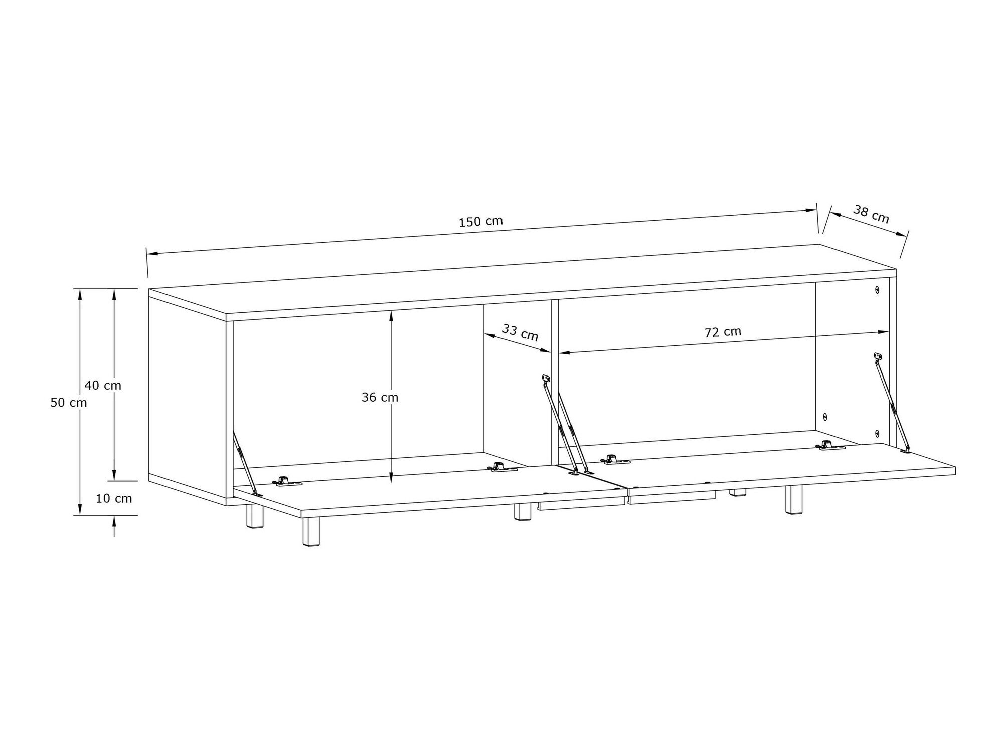 TV-omarica Denton 1440 (Hrast)