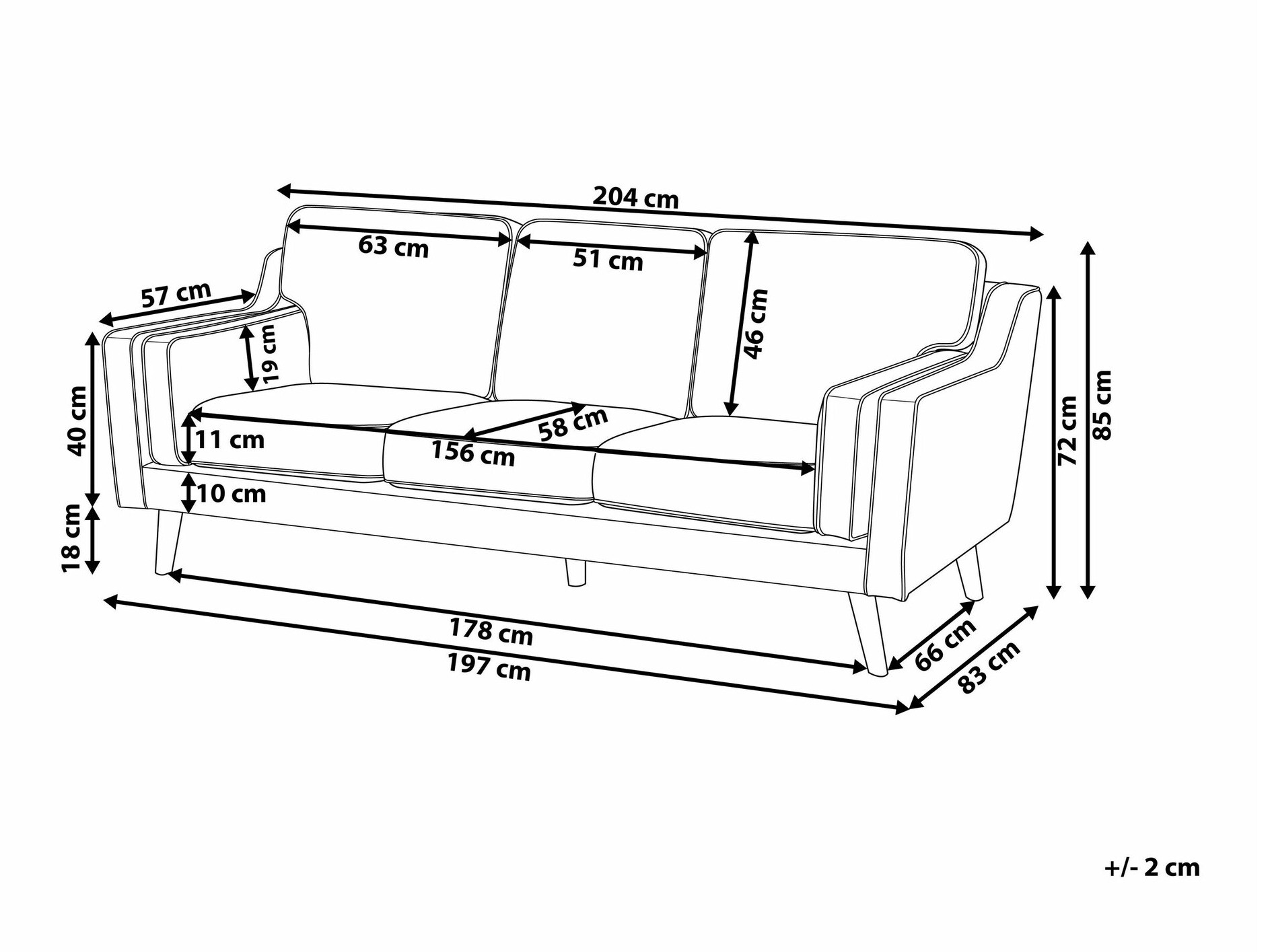 Kavč Berwyn 263 (Bež)