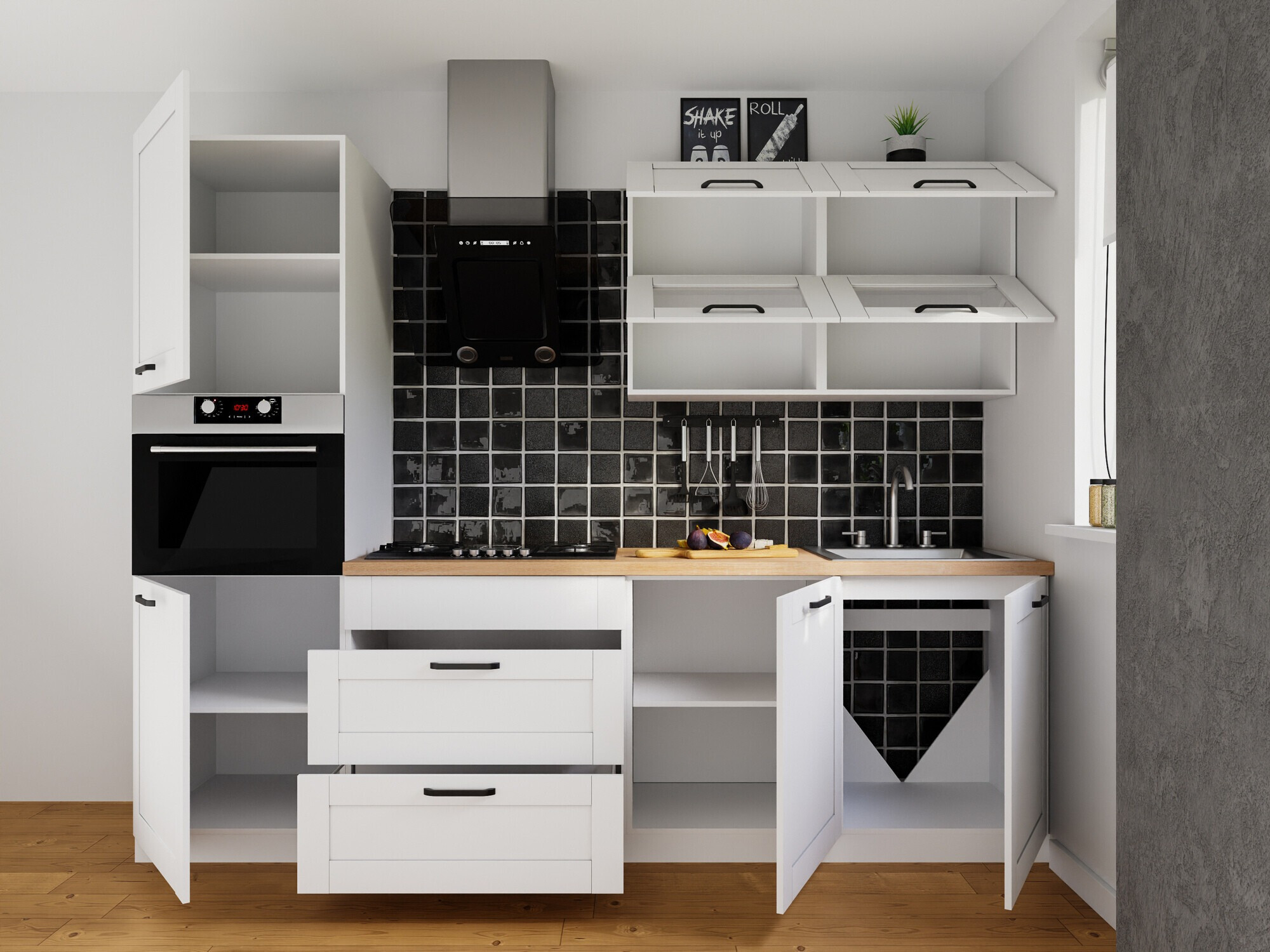 Modularni kuhinjski komplet Eva White 172