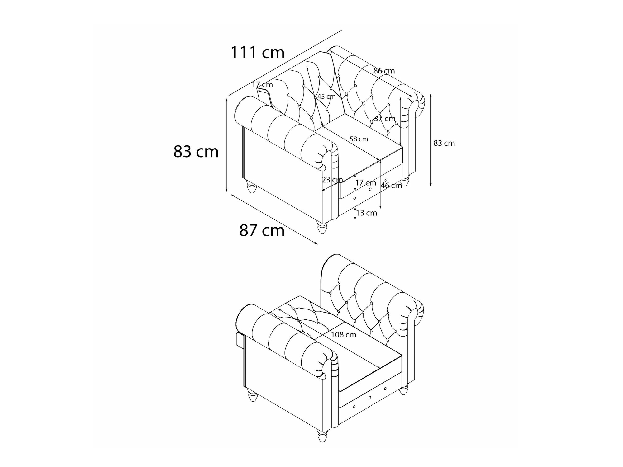Fotelj Tulsa 675 (Siva)