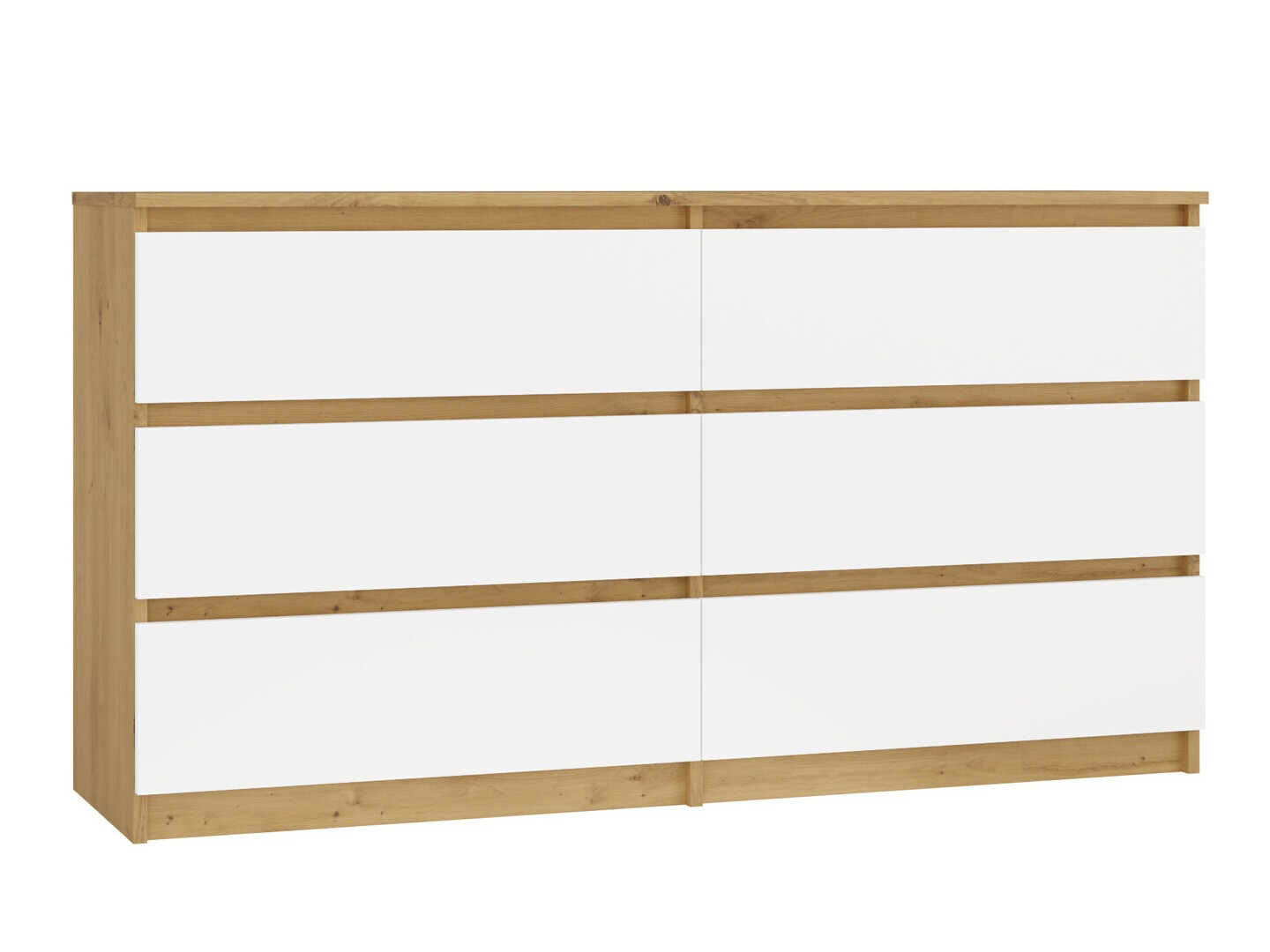 Komoda Elbvelu 102 (Artisan hrast + Bela)