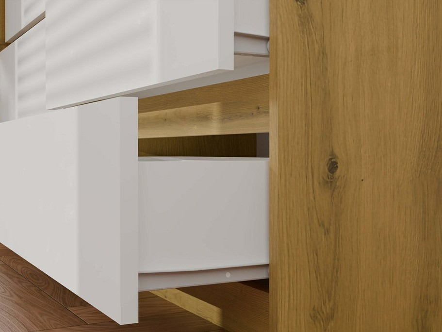 Komoda Elbvelu 103 (Artisan hrast + Bela)