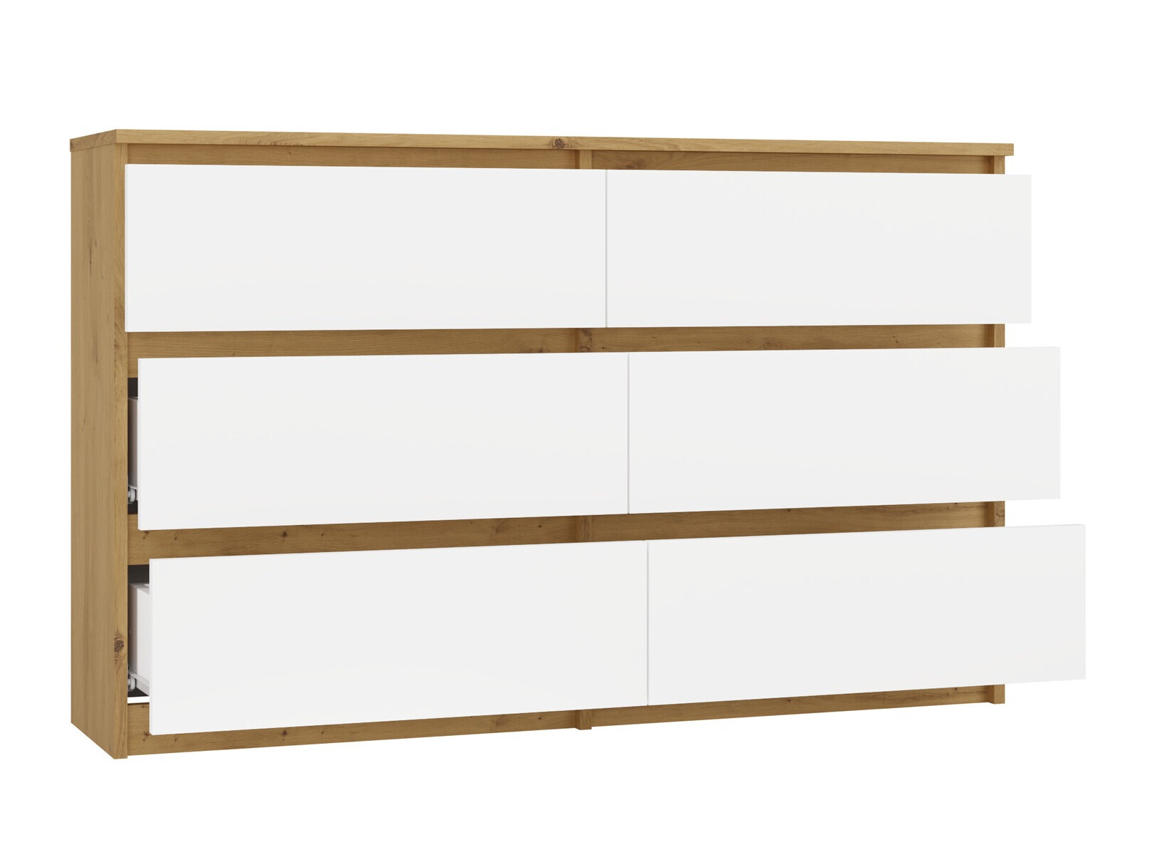 Komoda Elbvelu 103 (Artisan hrast + Bela)