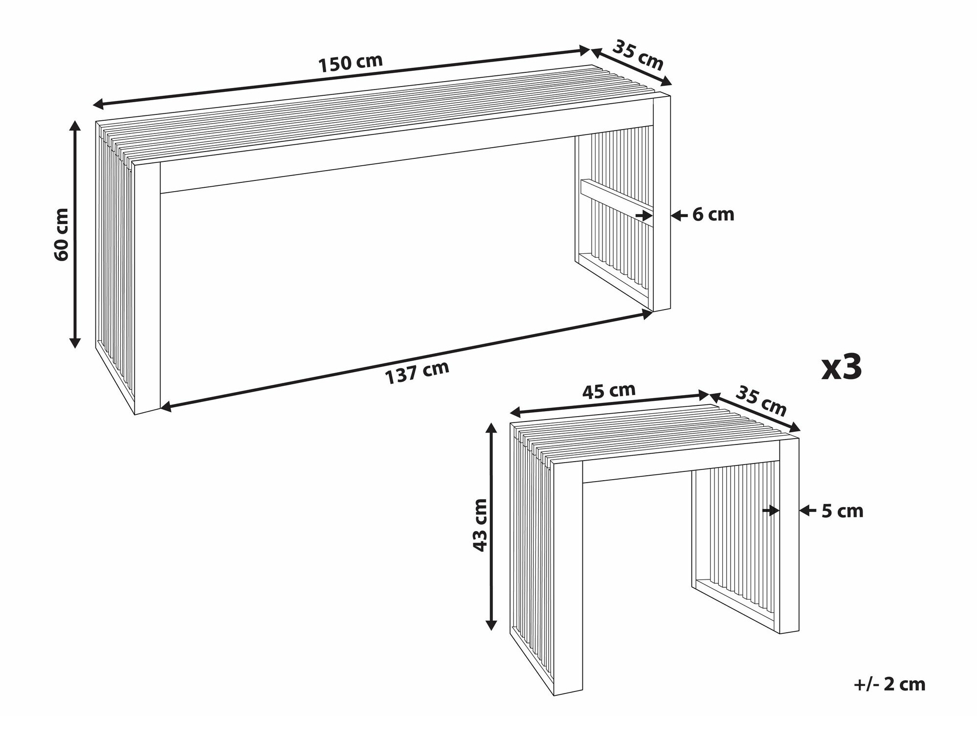 Komplet mize in stolov Berwyn 2534