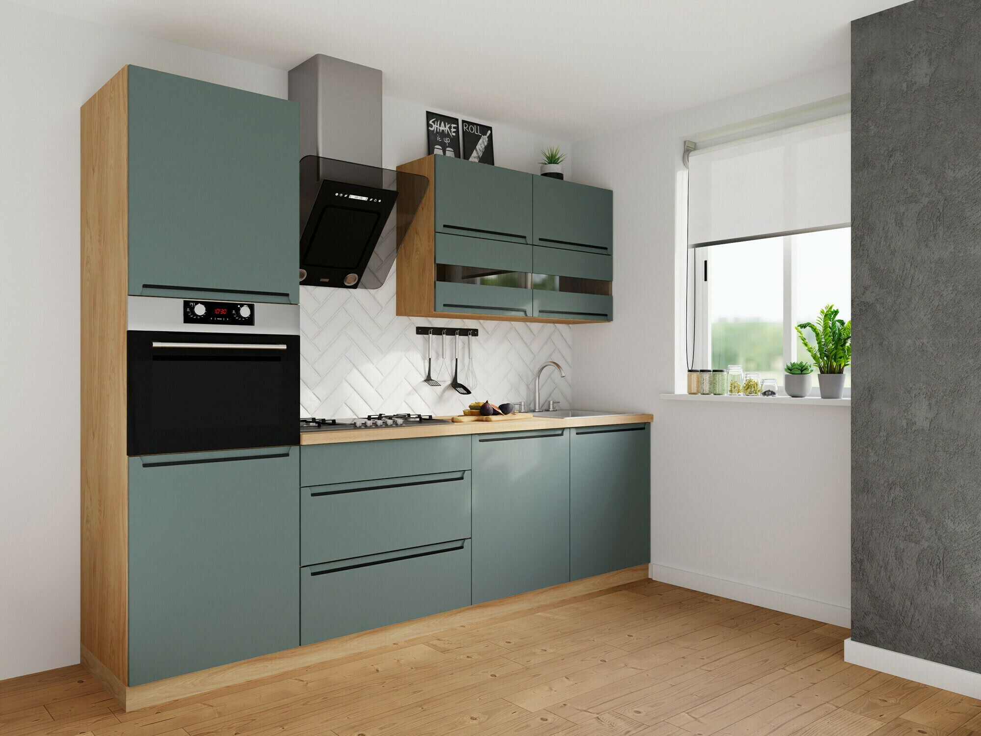 Modularna omarica s predali Riso Green 108