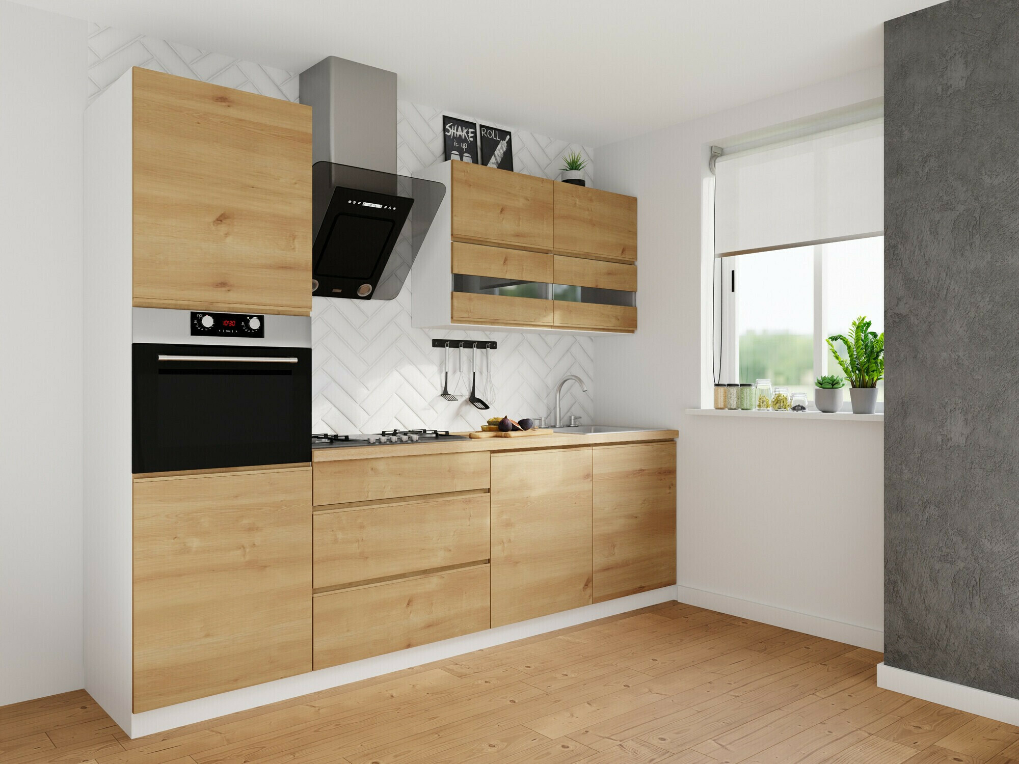 Modularna omarica za vgradne aparate Soli Oak 132