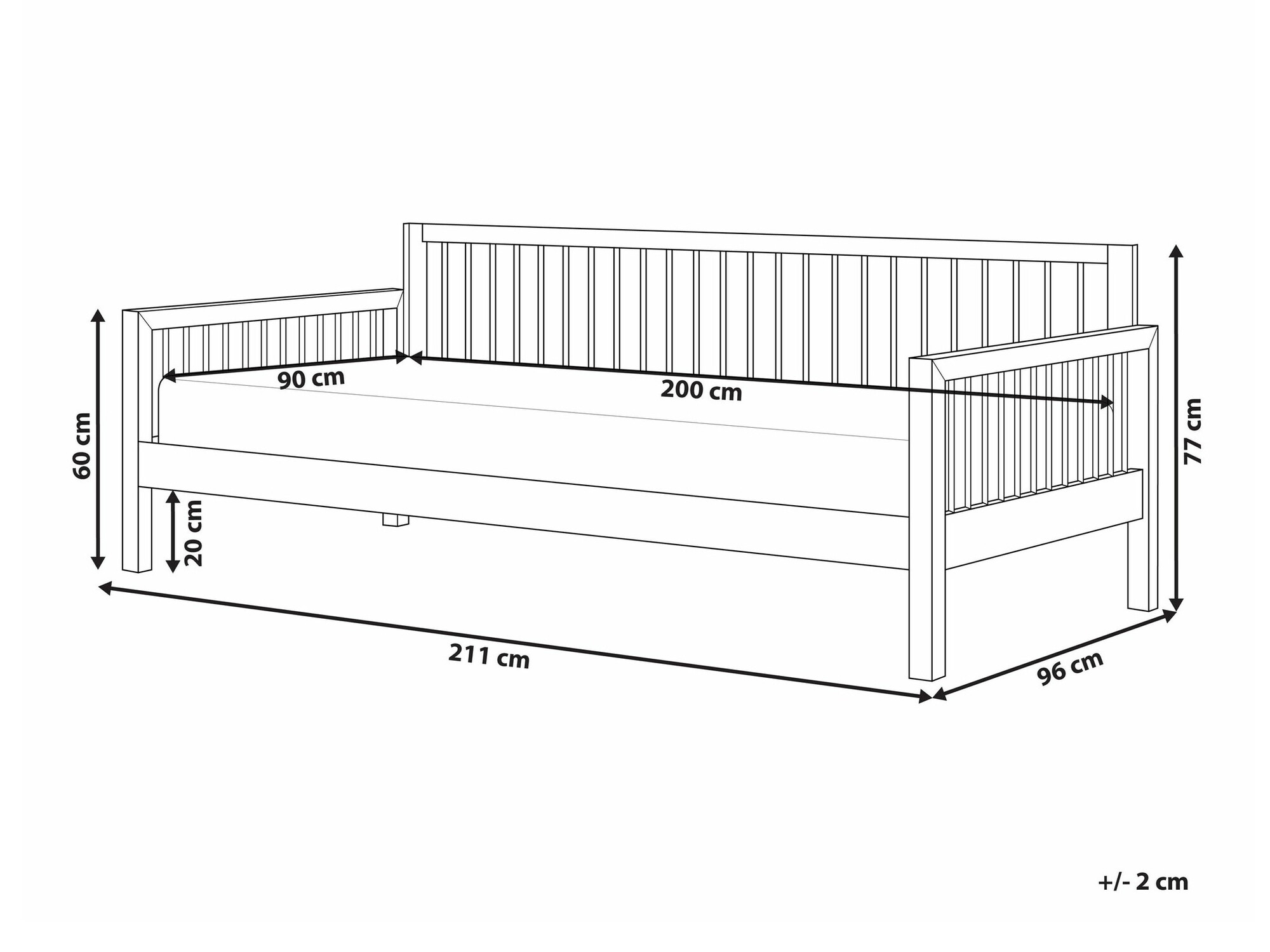 Postelja Berwyn 2533 (Bela)