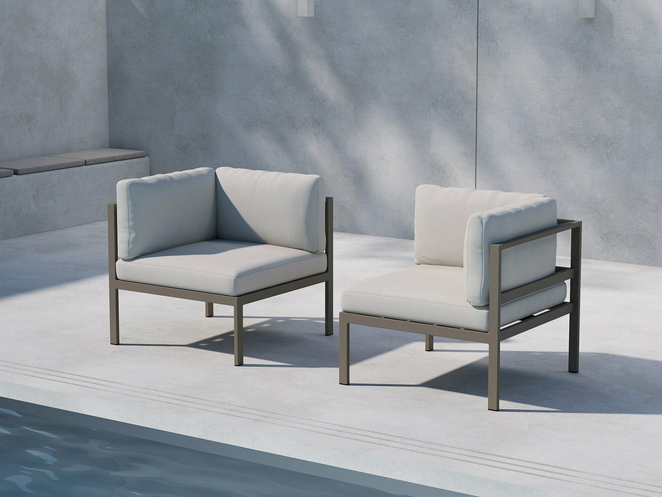 Vrtni fotelj Dallas 4740 (Rjava + Bež)