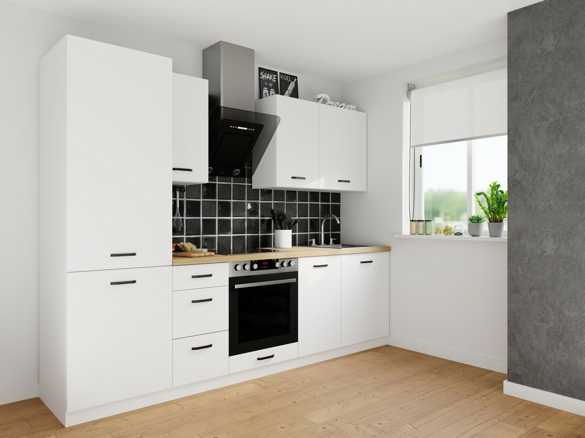 Modularna omarica za pomivalno korito z vrati Top White 124