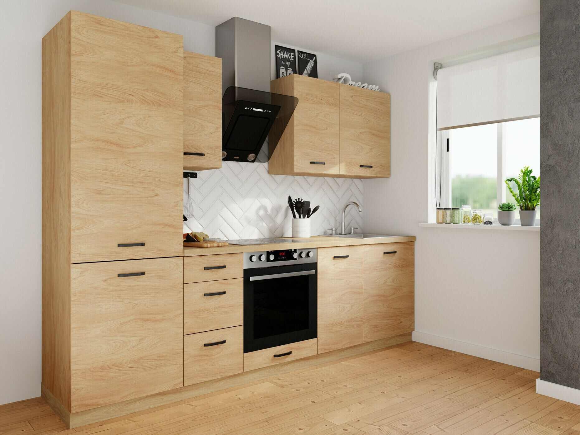 Modularna stenska omarica Amper Oak 138