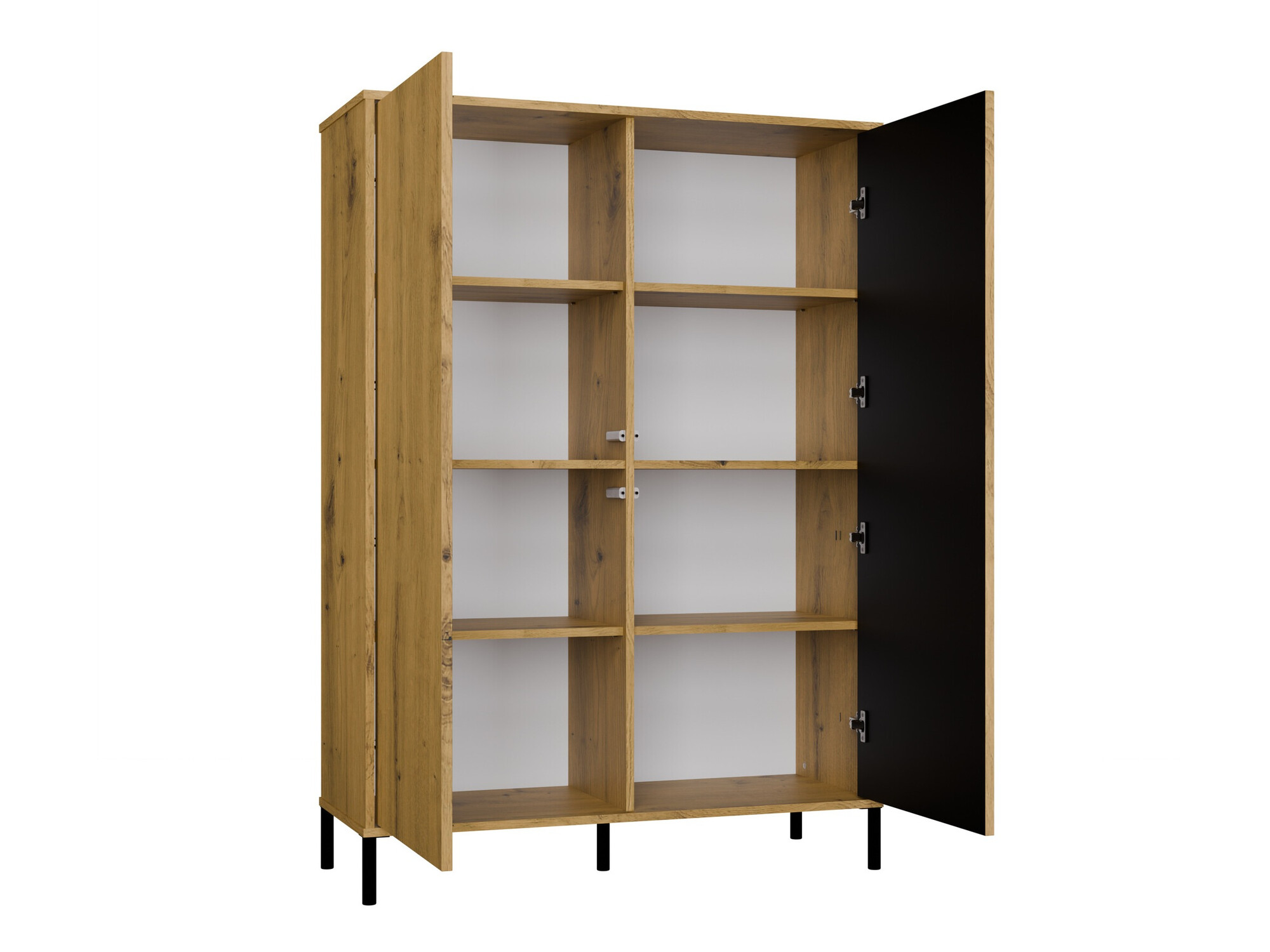 Regal Orlsone 102 (Artisan hrast + Črna)