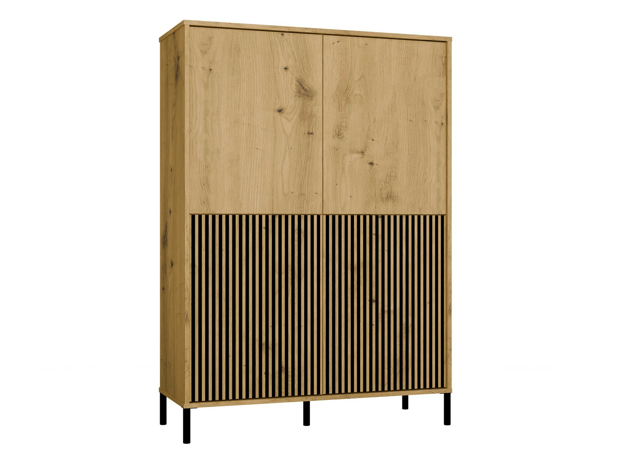 Regal Orlsone 104 (Artisan hrast + Črna)