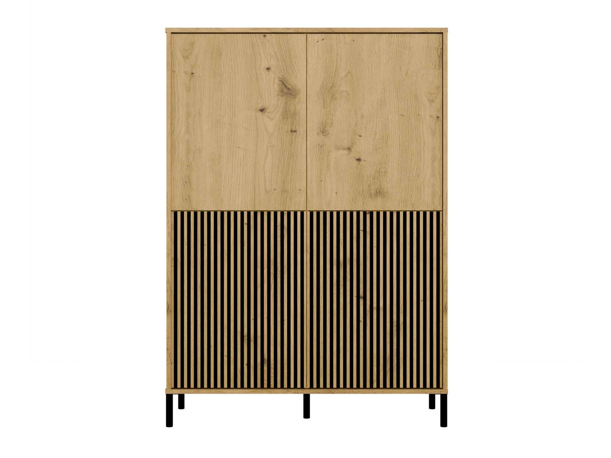 Regal Orlsone 104 (Artisan hrast + Črna)