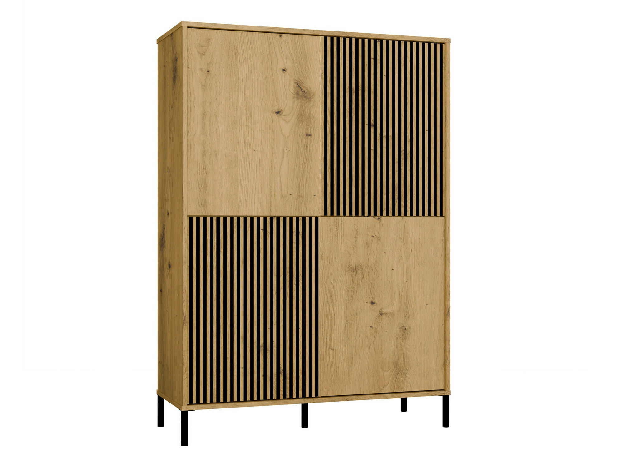 Regal Orlsone 104 (Artisan hrast + Črna)