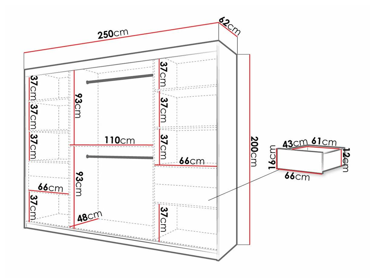 Garderobna omara SL4511 z manjšimi nepravilnostmi