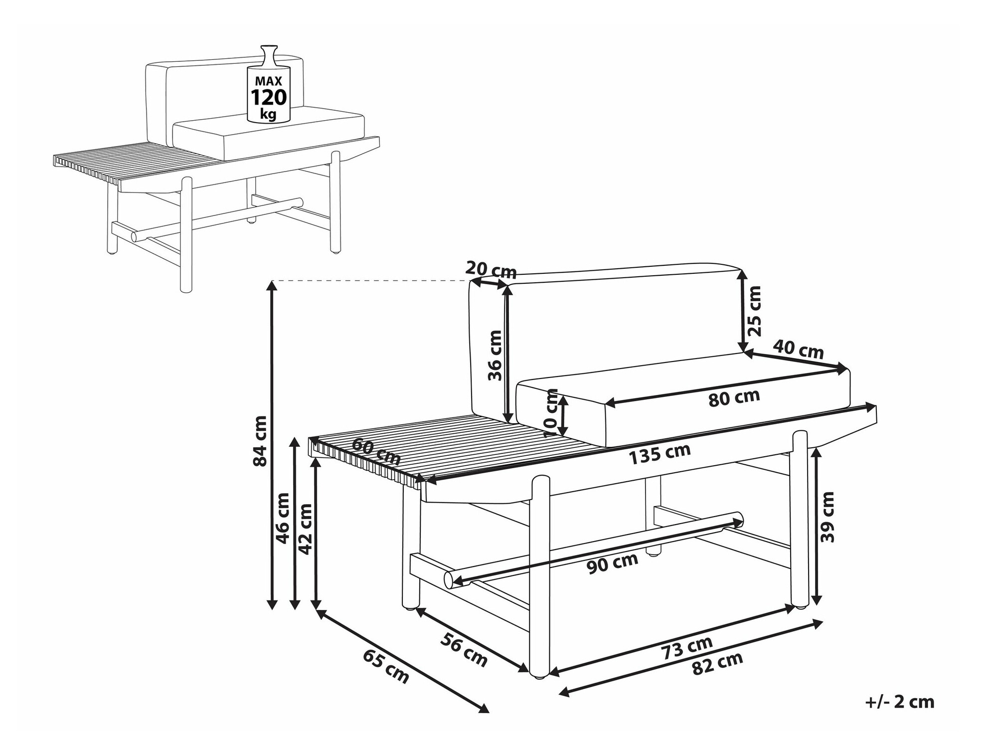 Vrtna klop Sorsono 100