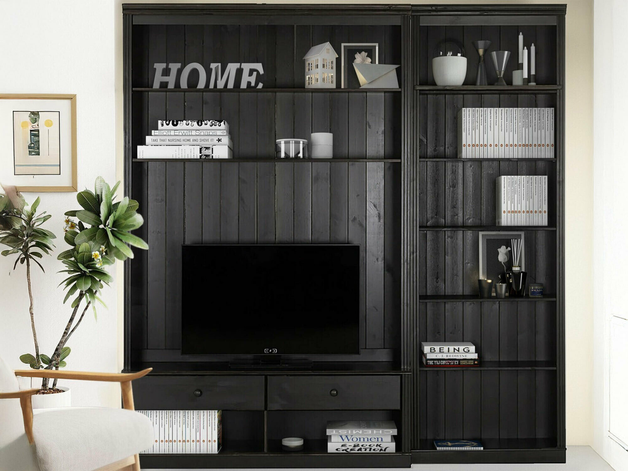 Komplet za dnevno sobo Saltoro 106 (Temno rjava)