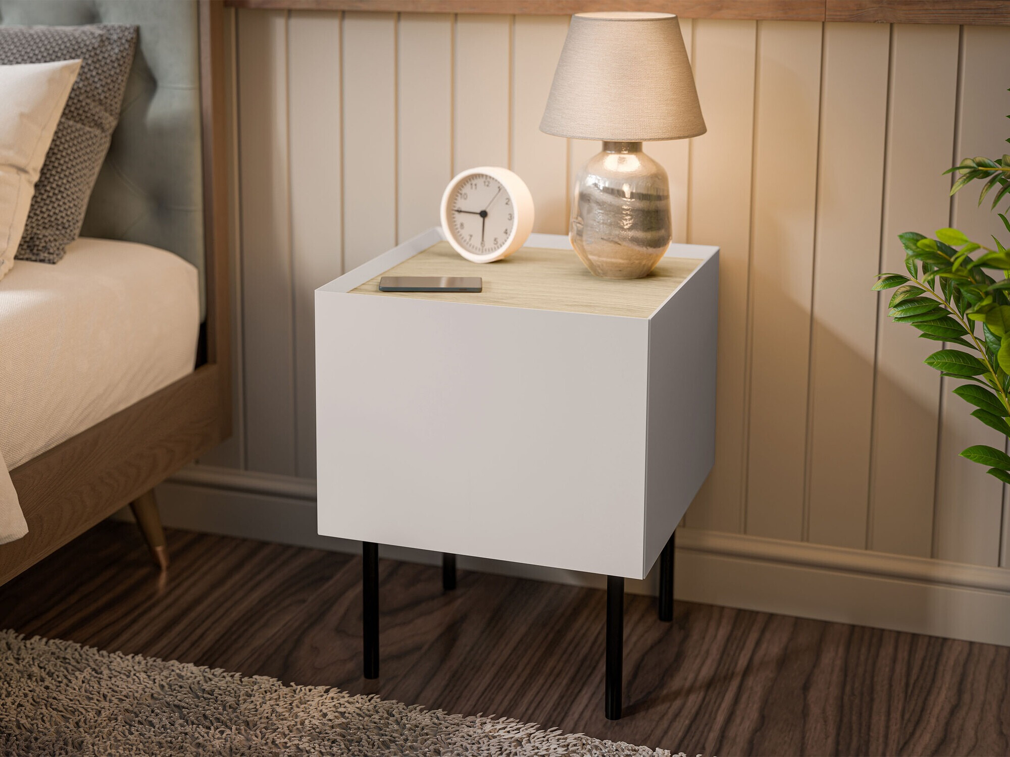 Komplet nočnih omaric Melbela 108 (Kašmir + Hrast)