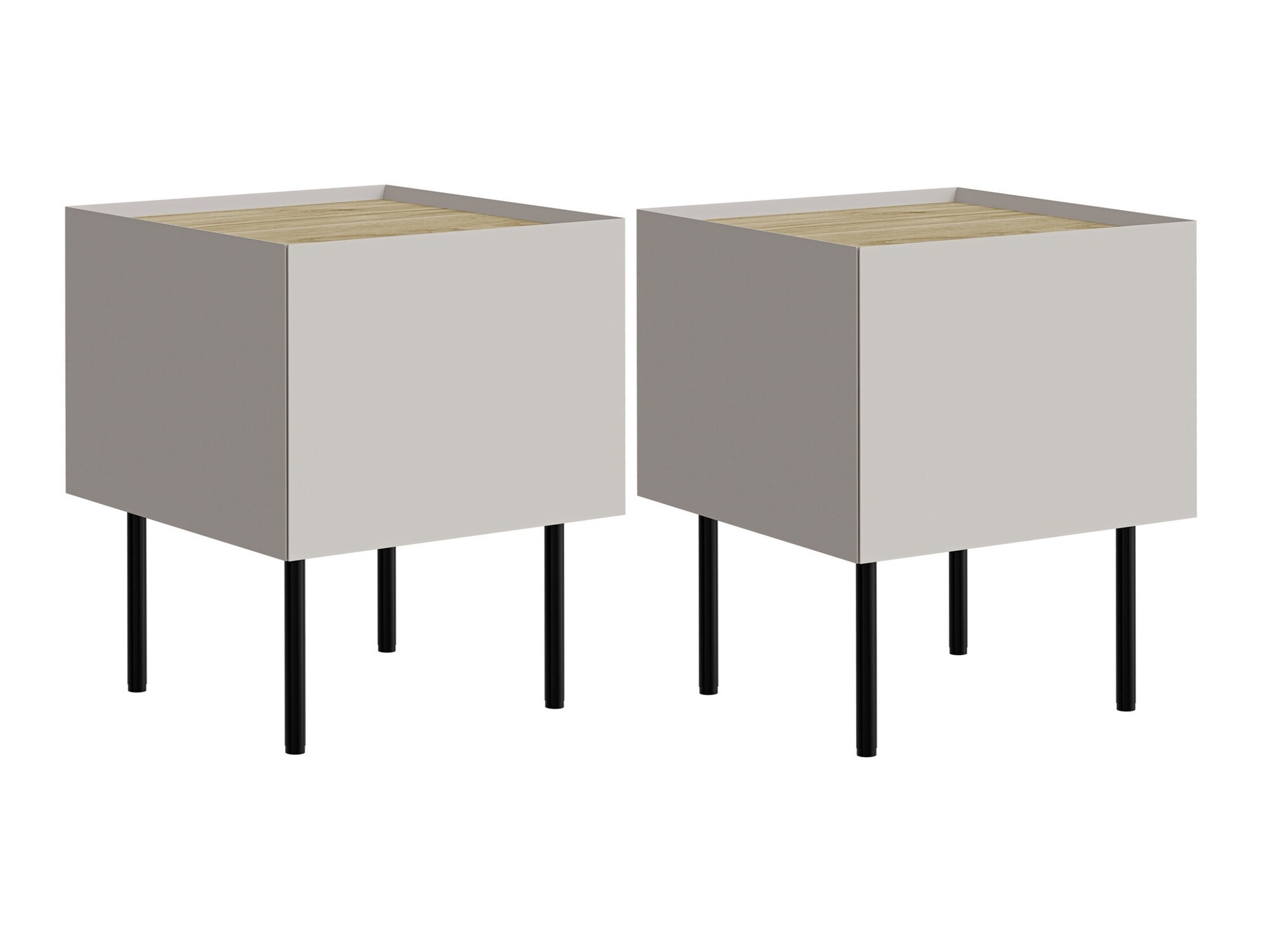 Komplet nočnih omaric Melbela 108 (Kašmir + Hrast)