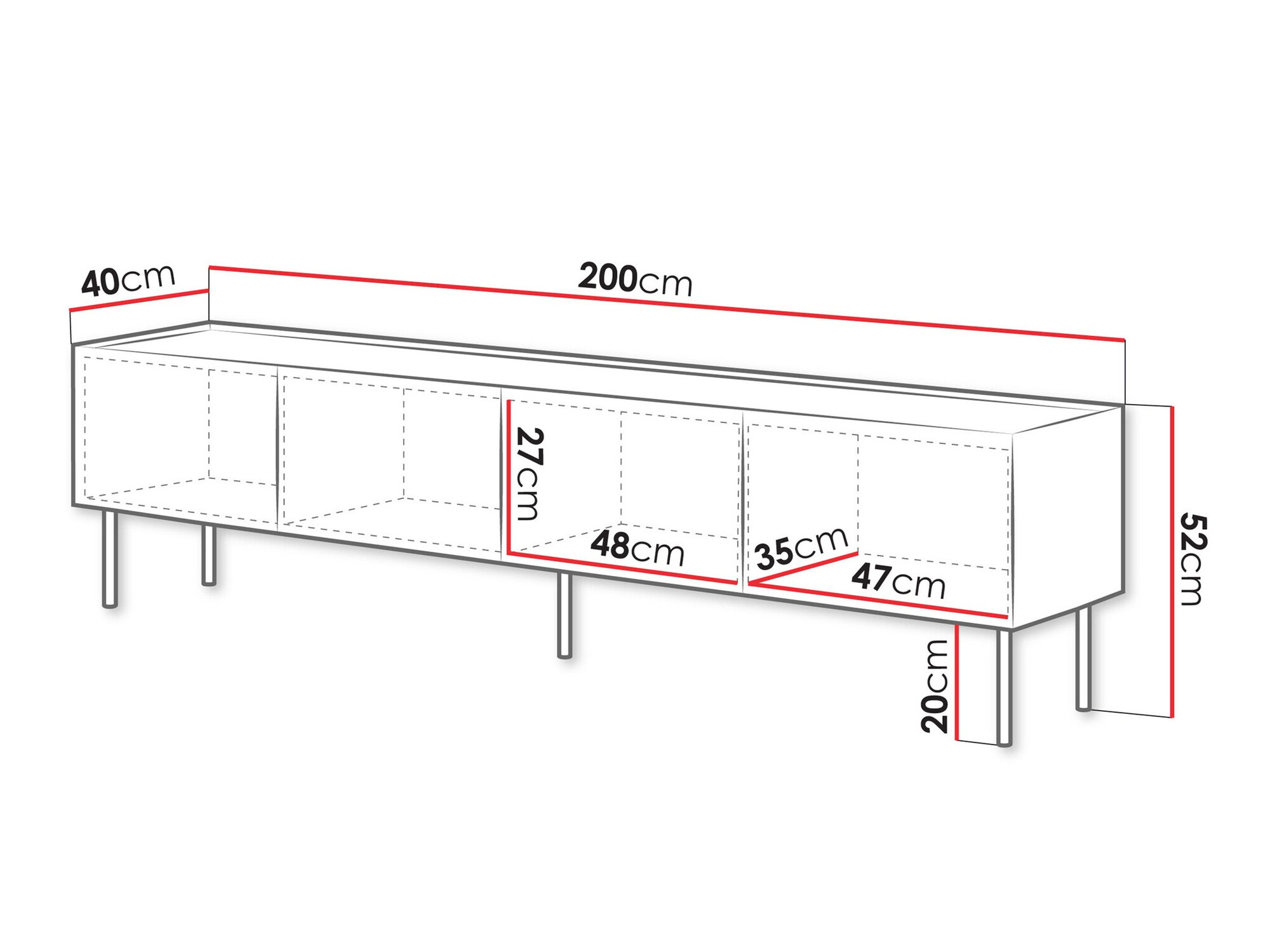 TV-omarica Melbela 107 (Kašmir + Hrast)