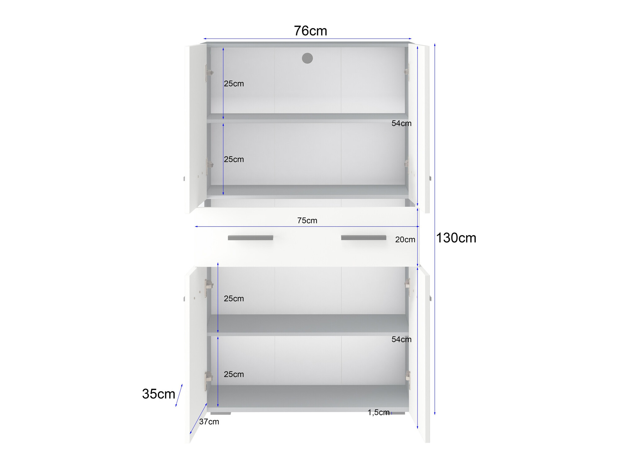 Prostostoječa Kopalniška omarica Larlori 106 (Antracit + Hrast)