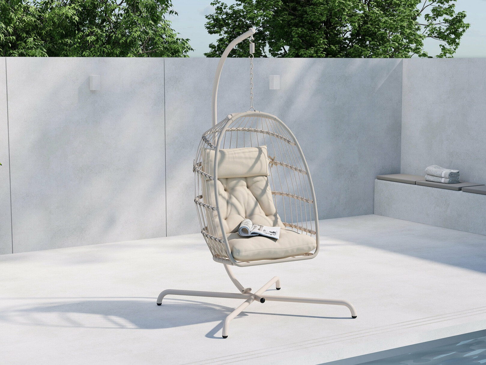 Viseči stol Dallas 4756 (Bež)