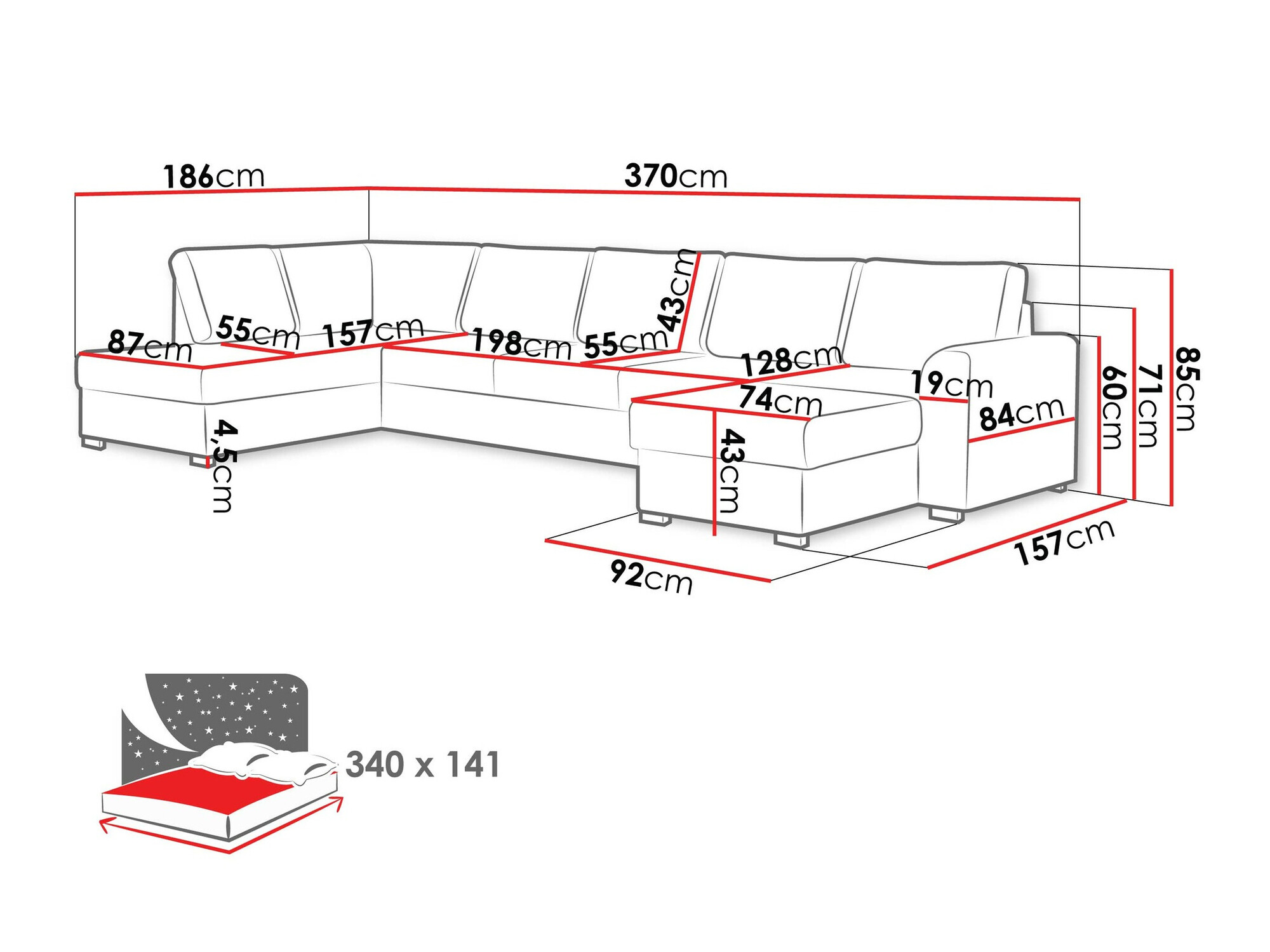 Kotna garnitura Comfivo 191 (Clara 215.10)
