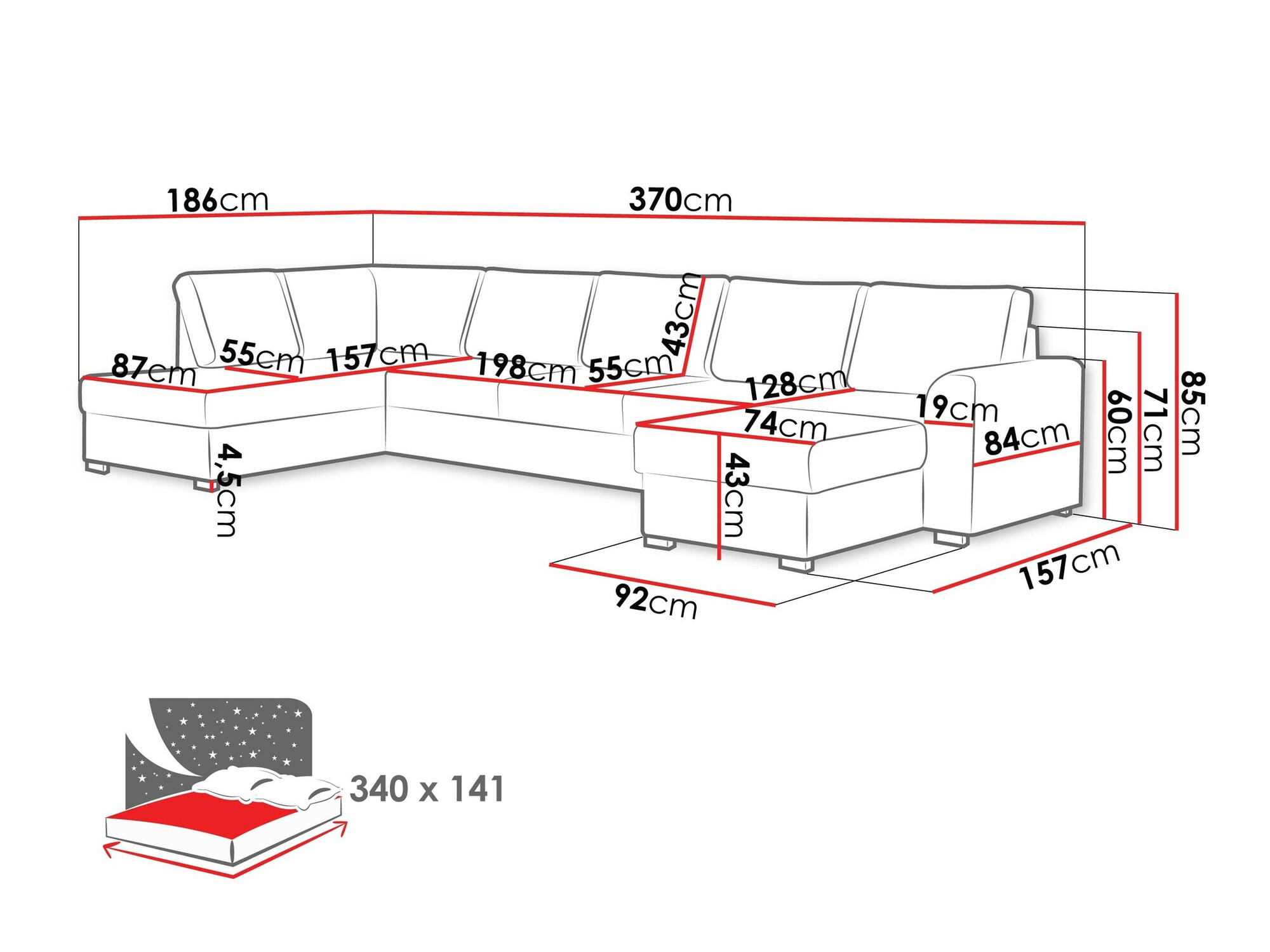 Kotna garnitura Comfivo 191 (Magic Velvet 2217)