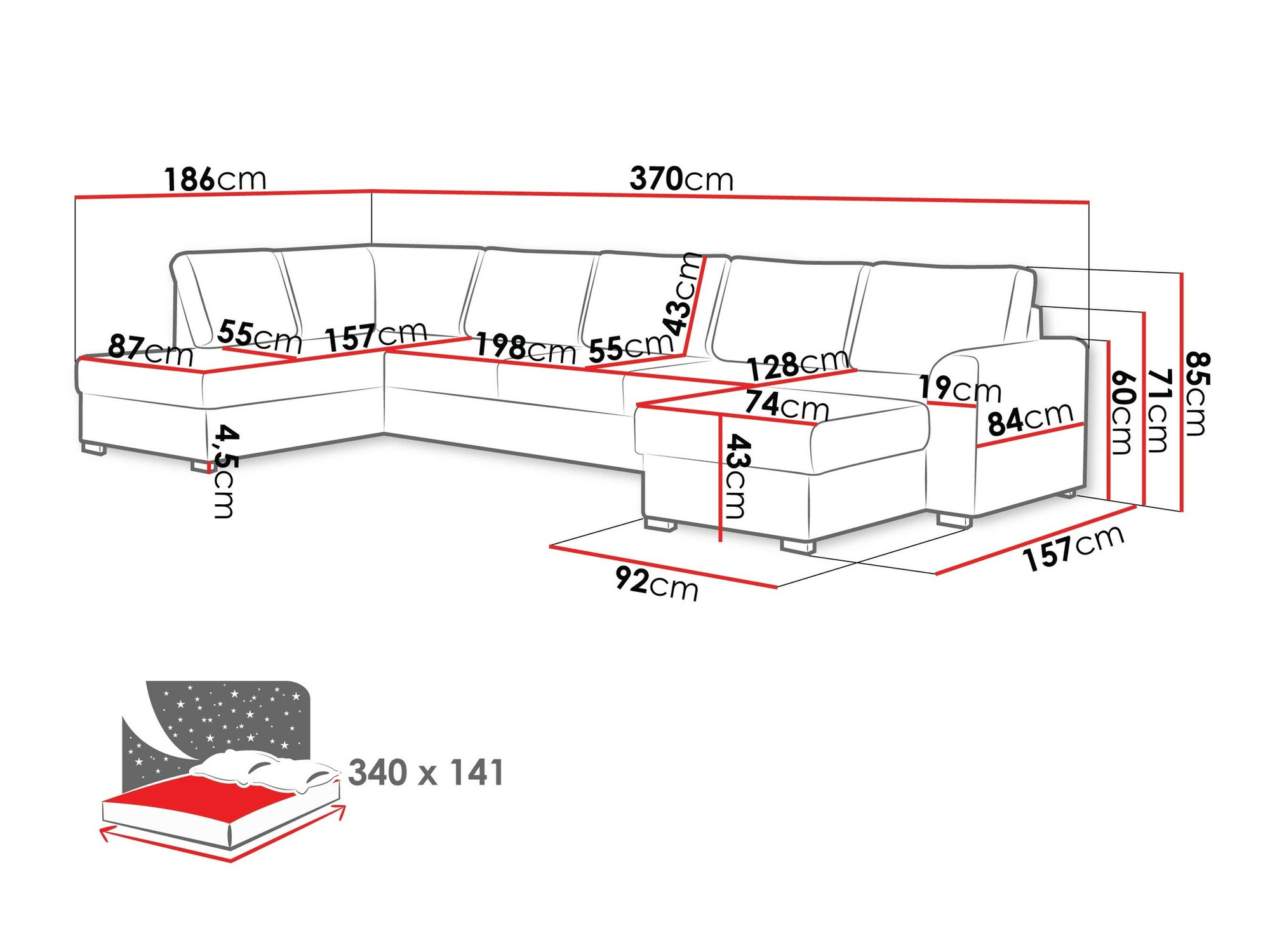 Kotna garnitura Comfivo Flumen I (Soft 011 + Majorka 03)