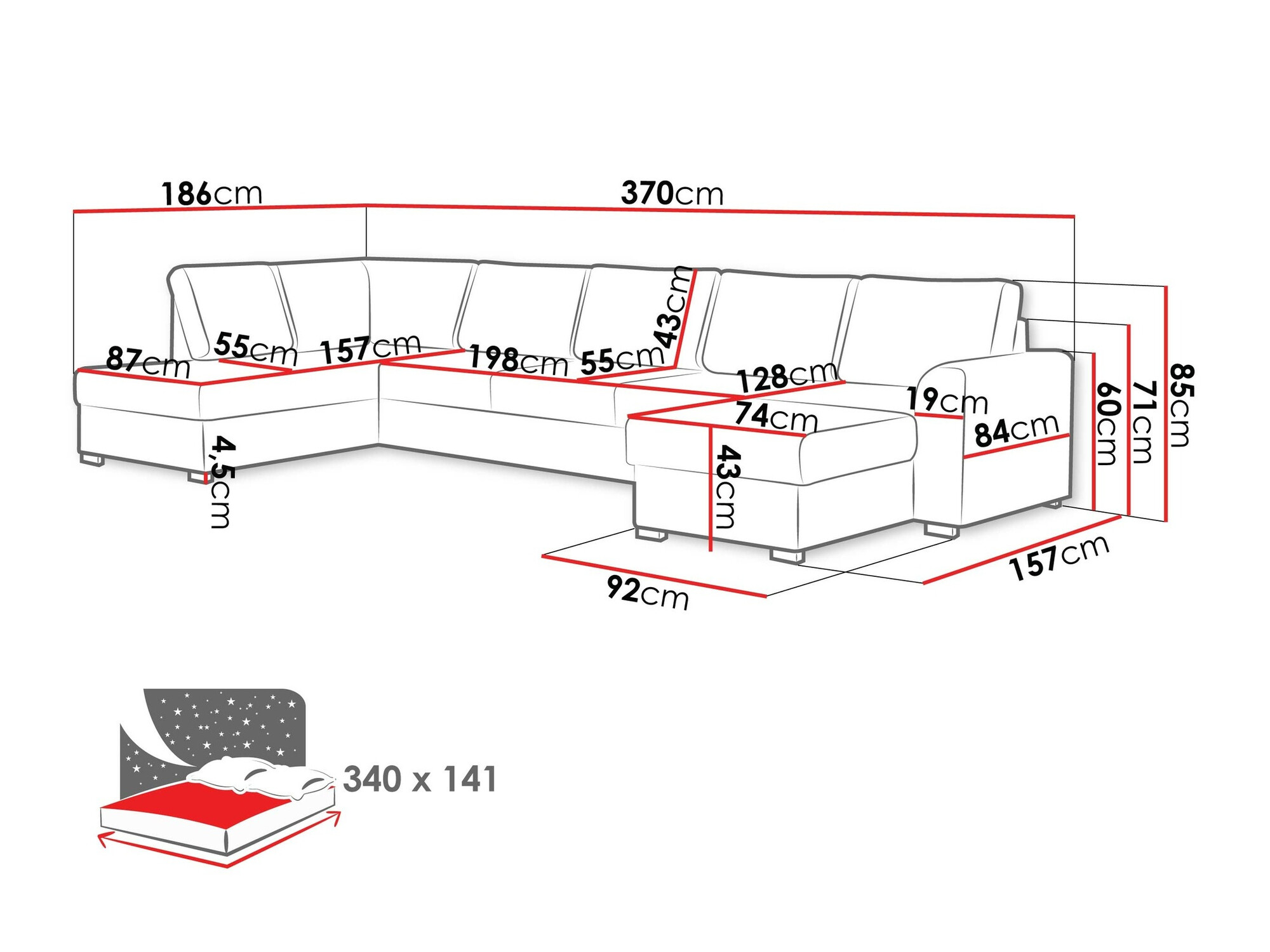 Kotna garnitura Comfivo Flumen I (Soft 017 + Lux 06)