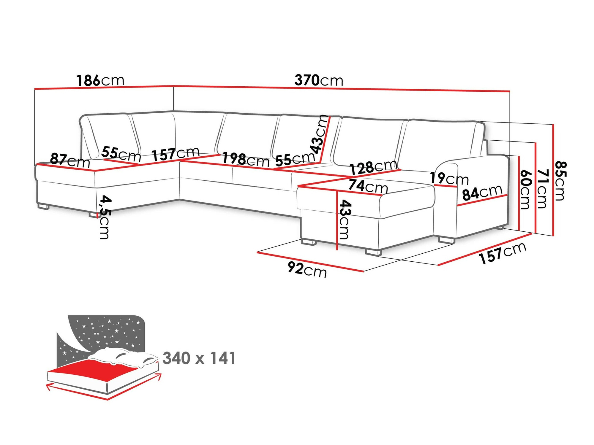 Kotna garnitura Comfivo Flumen I (Soft 017 + Lux 06)
