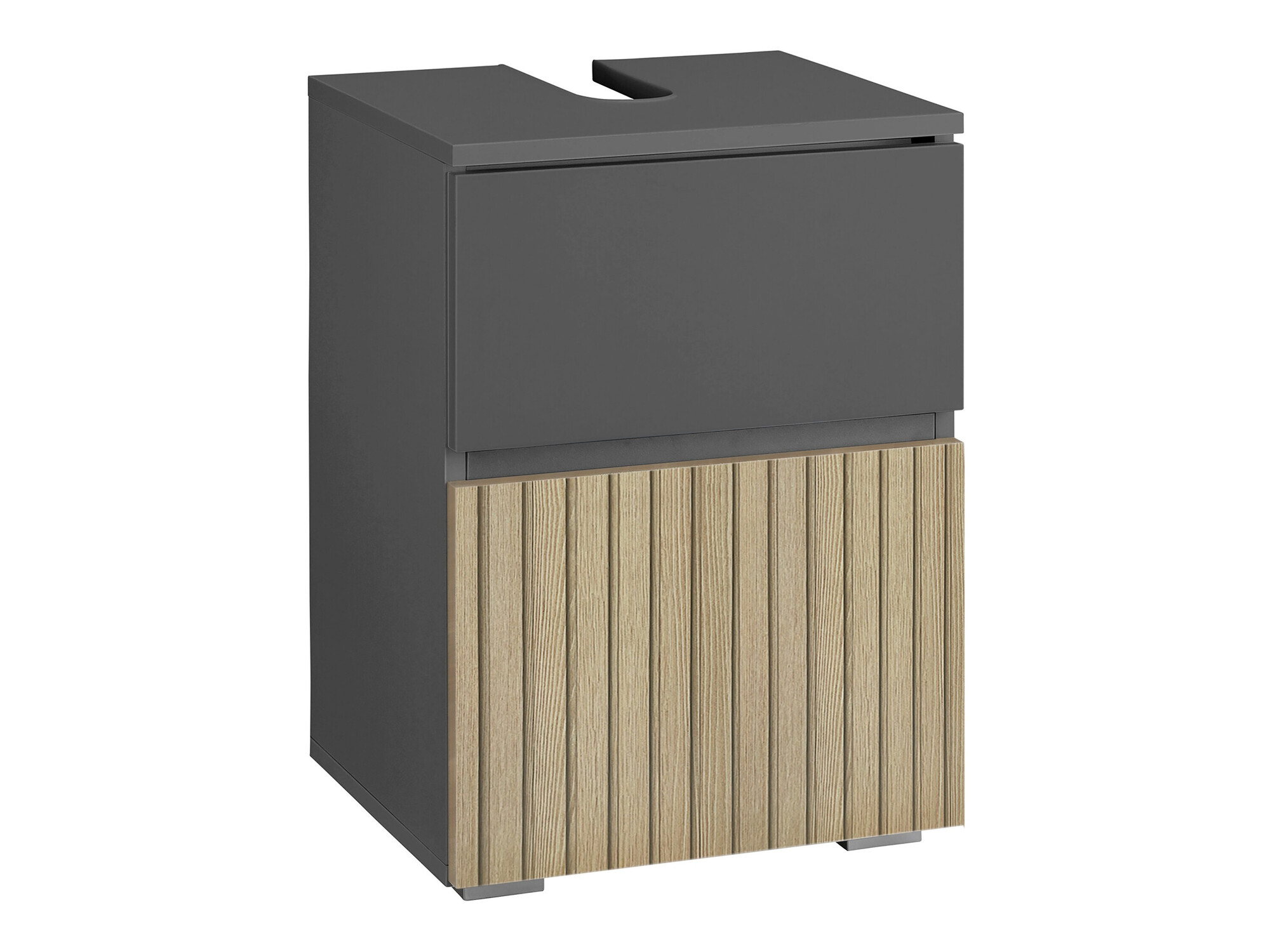 Prostostoječa kopalniška omarica za umivalnik Soncamu 103 (Antracit + Lahki hrast)