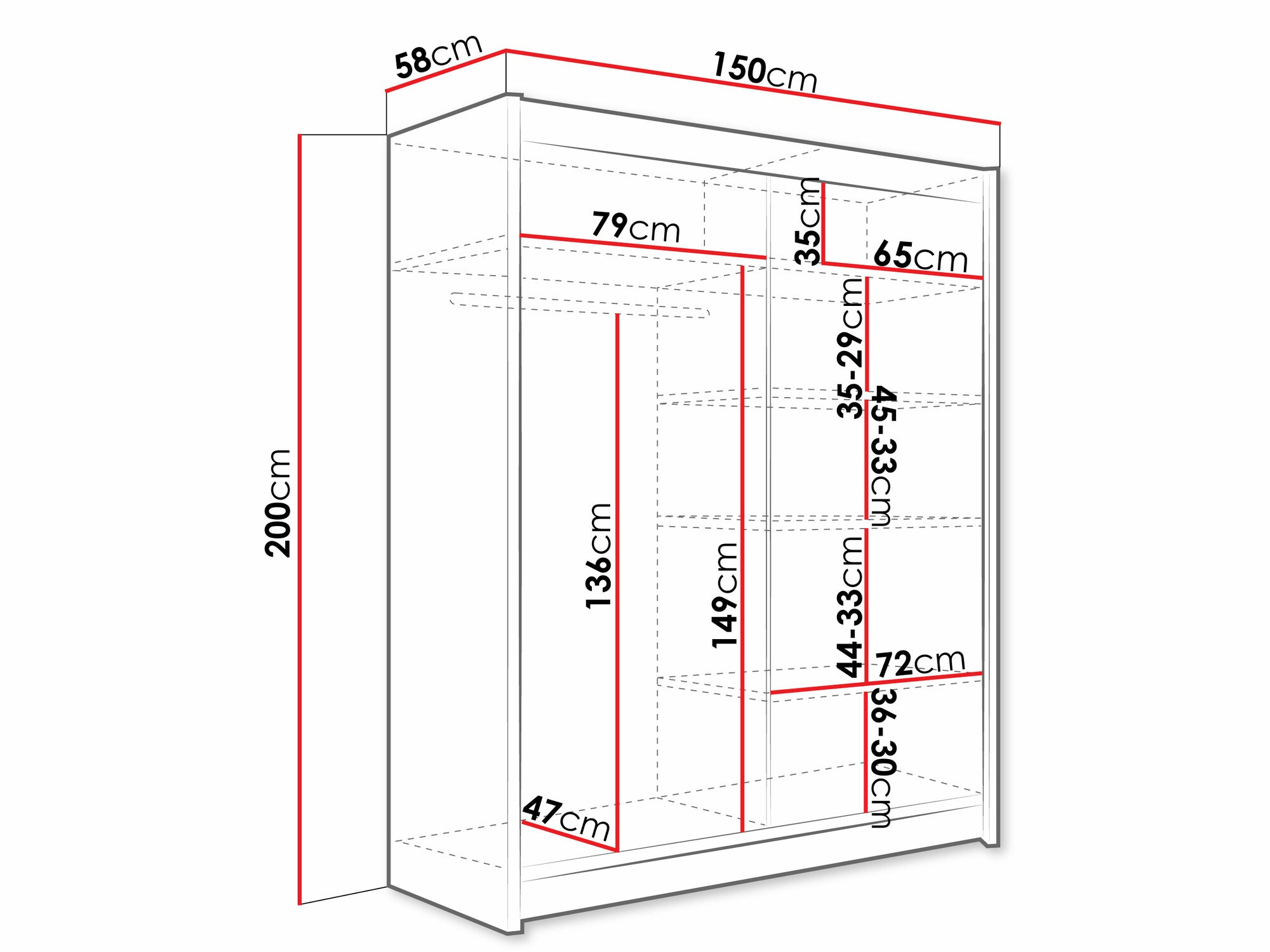 Garderobna omara Closico 155 (Sonoma hrast)