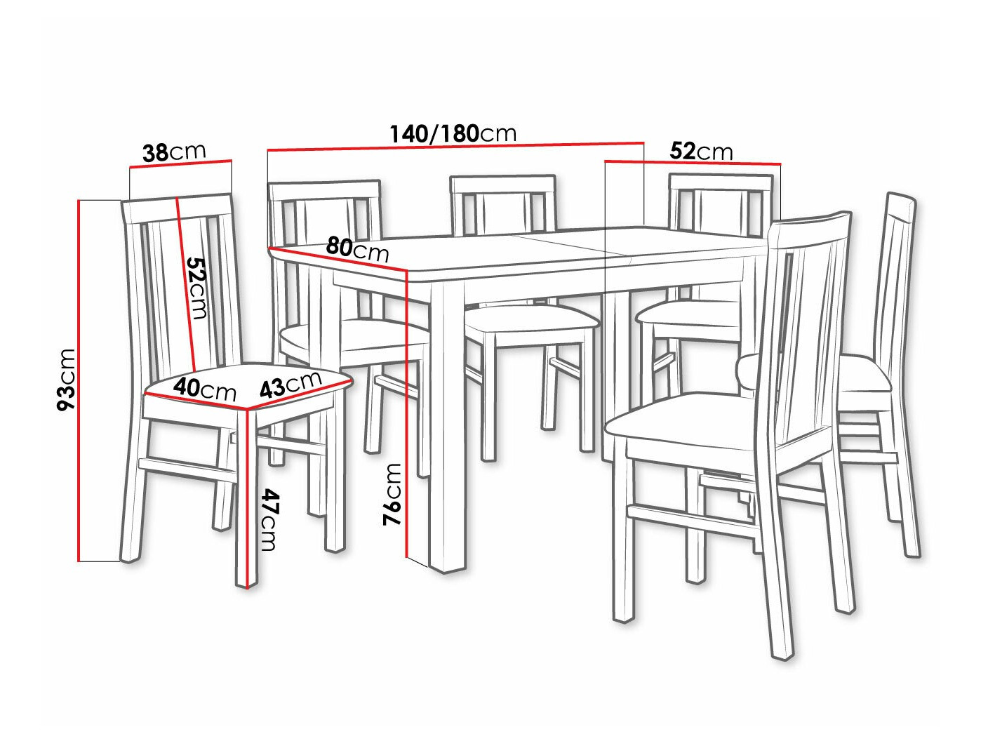 Jedilniški komplet Victorville 238