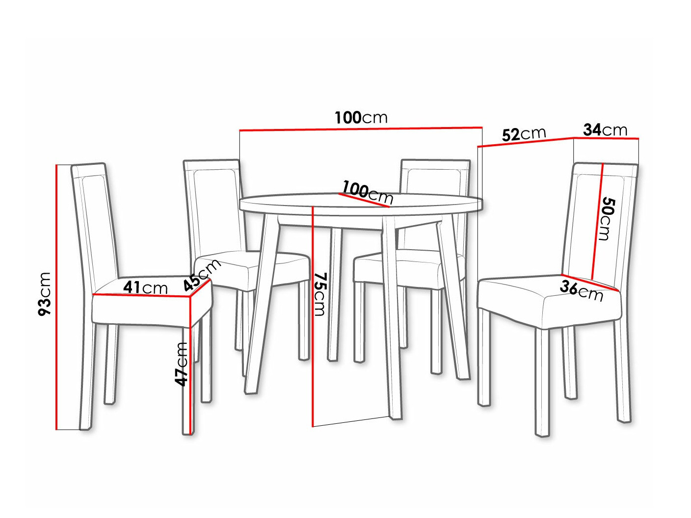 Jedilniški komplet Victorville 255